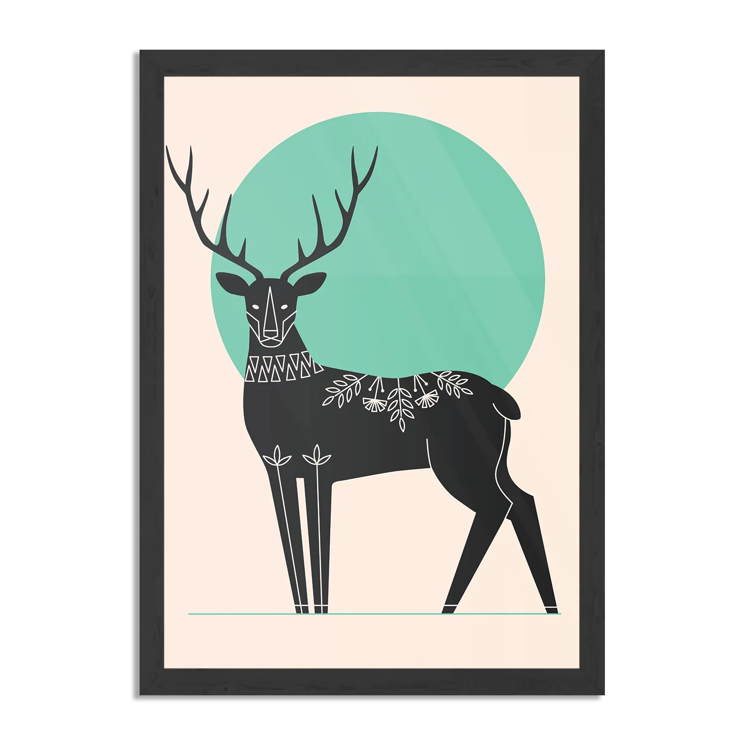 Poster Abstract Hert Rechthoek Verticaal Met Lijst Template PBL 50 70 Verticaal Abstract 65 1