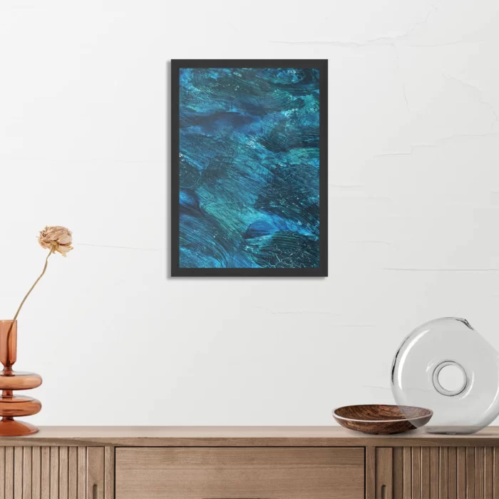 Poster Abstrat Blauw Rechthoek Verticaal Met Lijst Template PBL 50 70 Verticaal Abstract 84 3