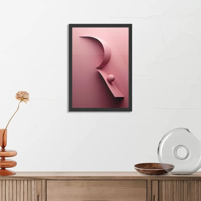 Poster Letter R Rechthoek Verticaal Met Lijst Template PBL 50 70 Verticaal Abstract 86 3