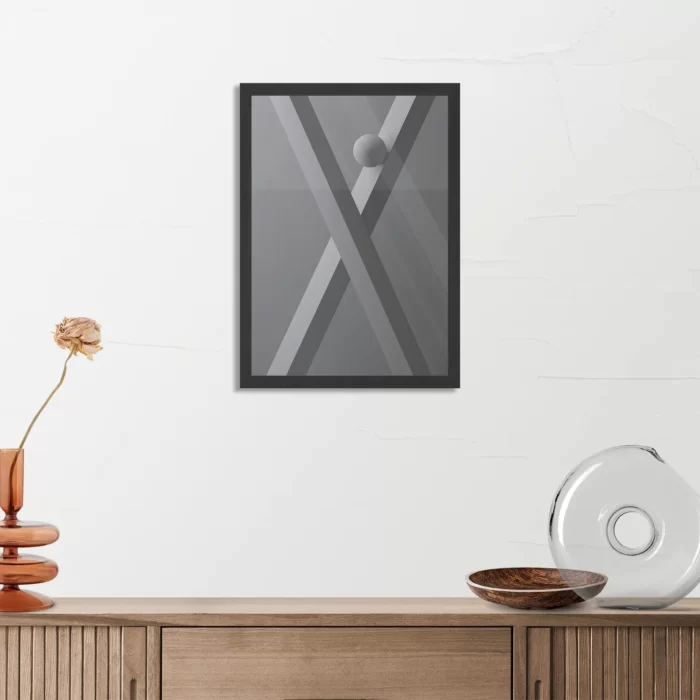 Poster Letter X Rechthoek Verticaal Met Lijst Template PBL 50 70 Verticaal Abstract 89 3