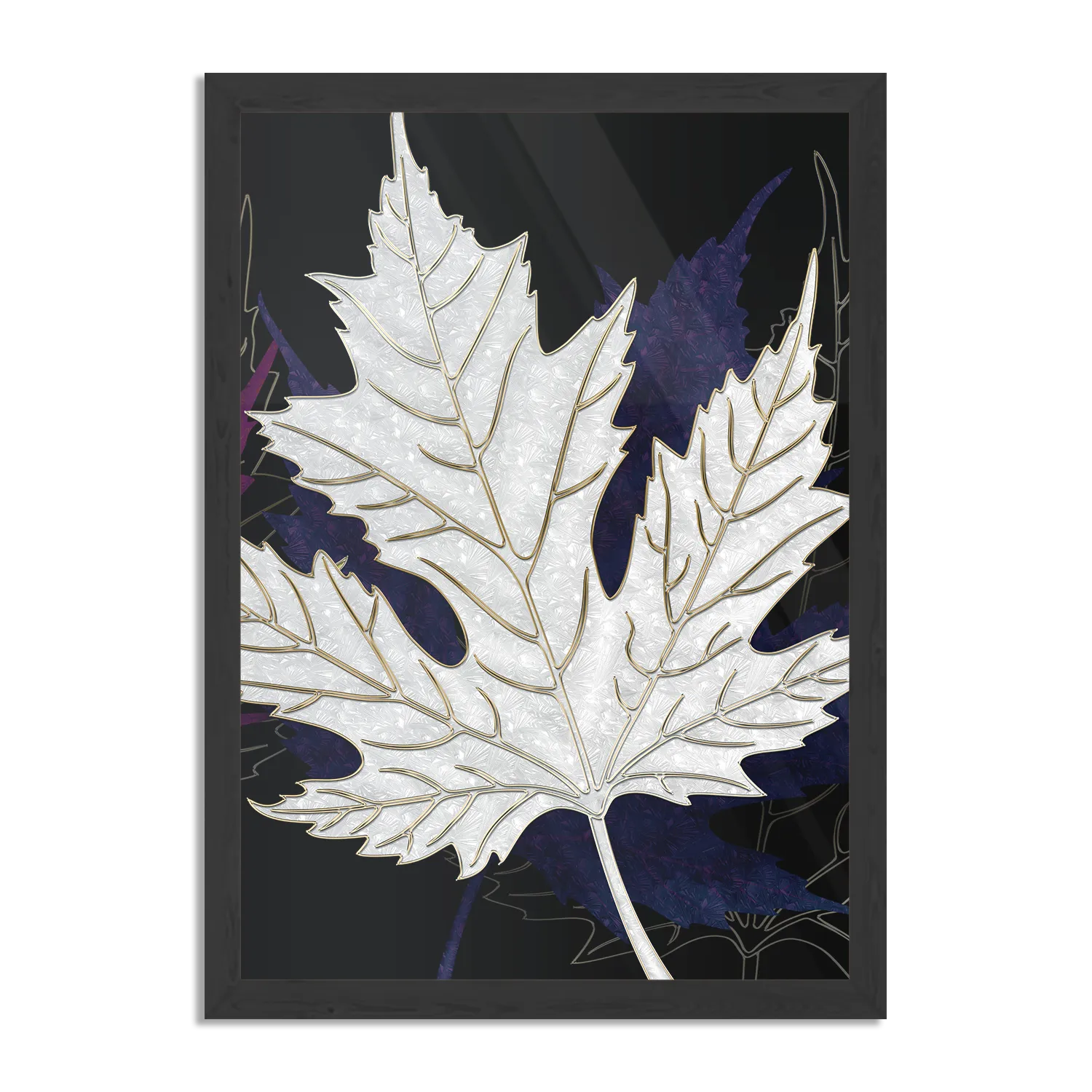 Poster Het Blad Van De Boom Kunst 02 Rechthoek Verticaal Met Lijst Template PBL 50 70 Verticaal Abstract 92 1