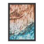 Poster Kunst Oranje blauw Rechthoek Verticaal Met Lijst Template PBL 50 70 Verticaal Abstract 93 1