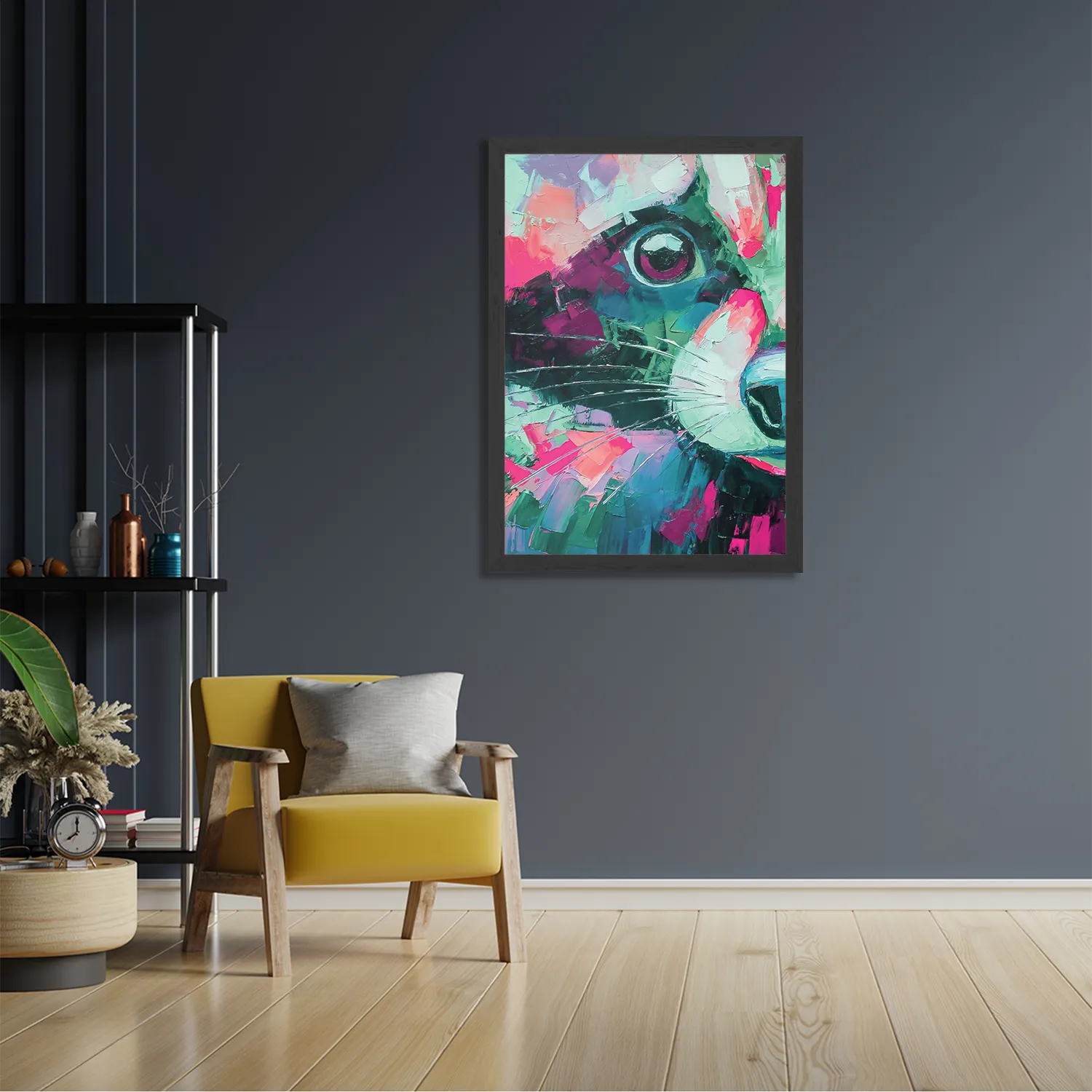 Poster Vossenkop Kunst 01 Rechthoek Verticaal Met Lijst Template PBL 50 70 Verticaal Abstract 96 2