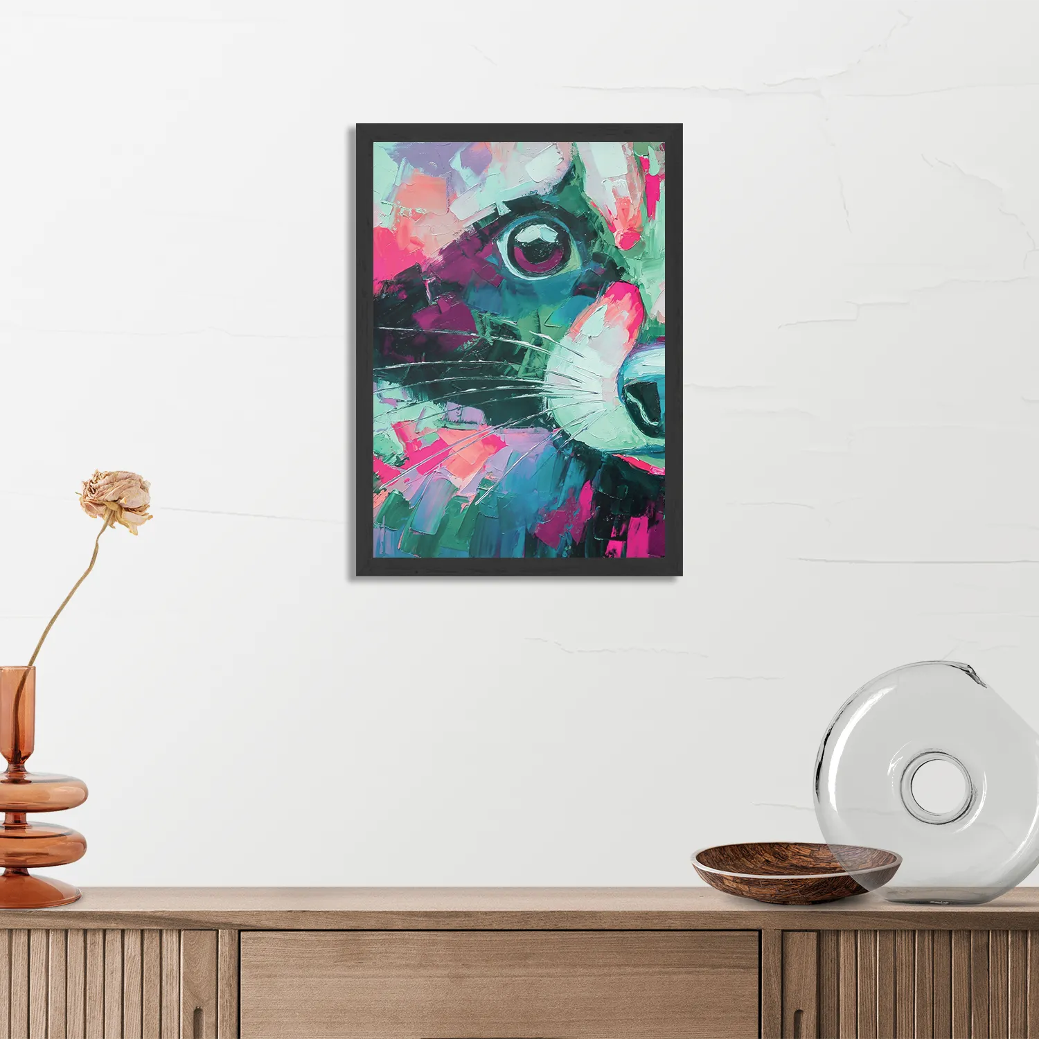 Poster Vossenkop Kunst 01 Rechthoek Verticaal Met Lijst Template PBL 50 70 Verticaal Abstract 96 3