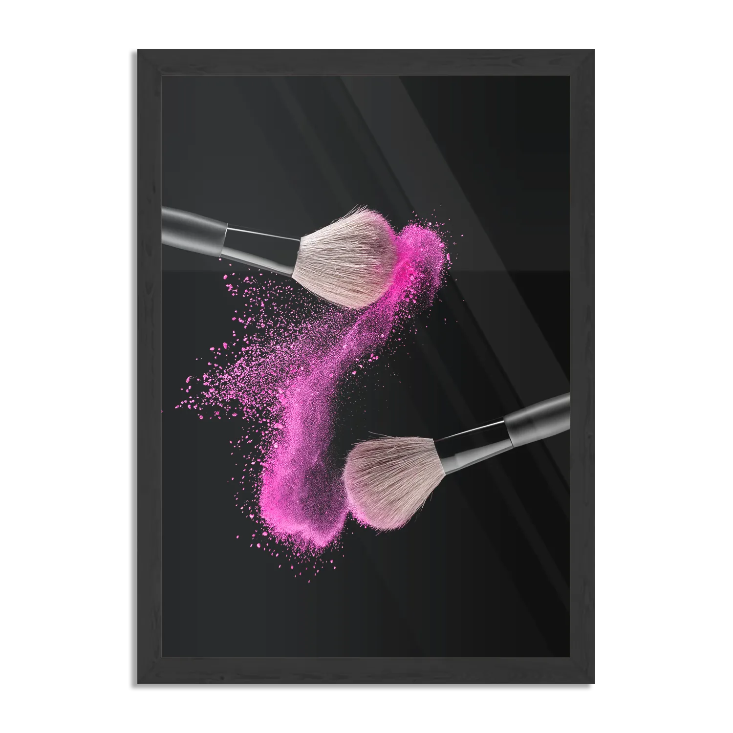 Poster Make up Poederkwasten Roze Rechthoek Verticaal Met Lijst Template PBL 50 70 Verticaal Beauty 1 1