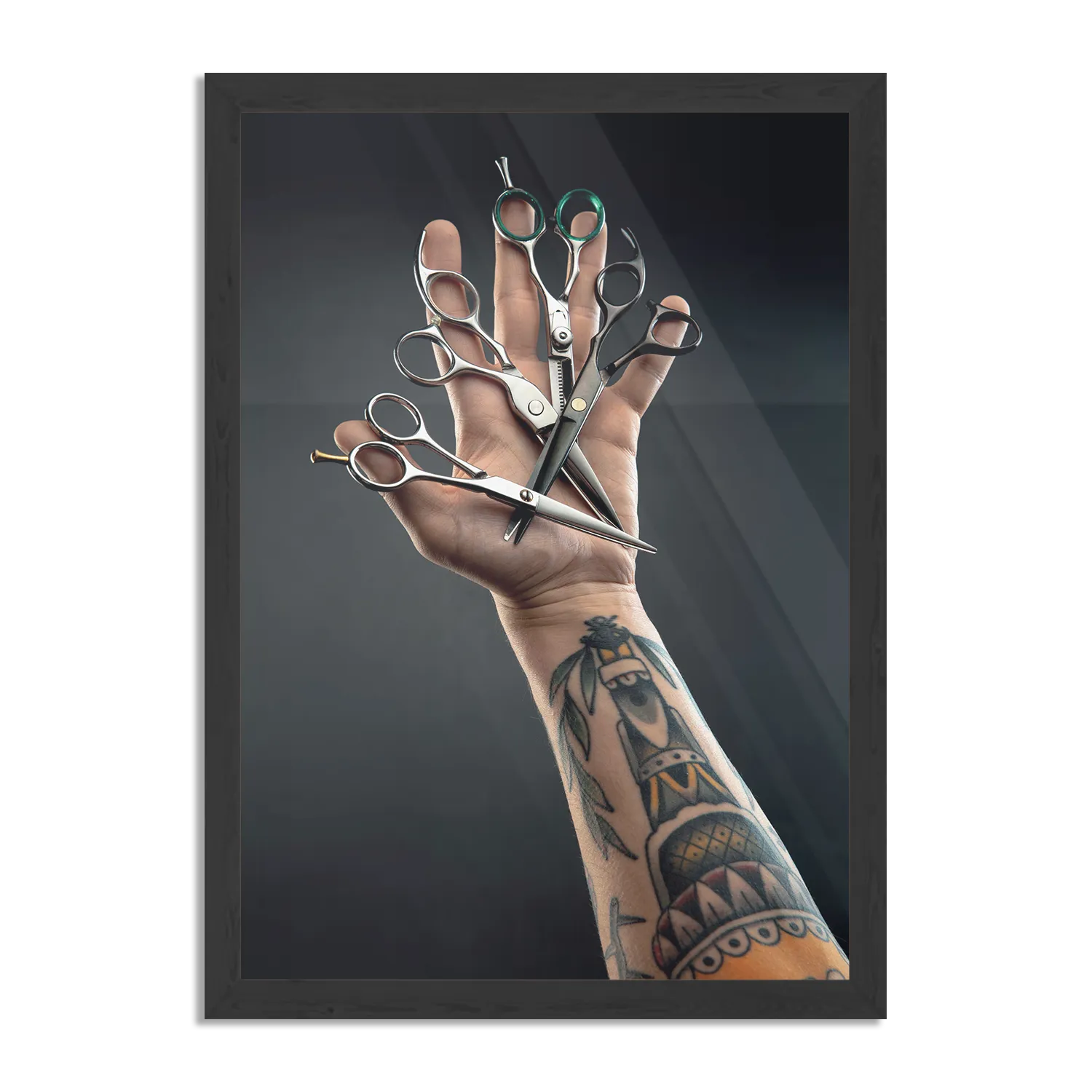 Poster Barber Shop 01 Rechthoek Verticaal Met Lijst Template PBL 50 70 Verticaal Beauty 16 1