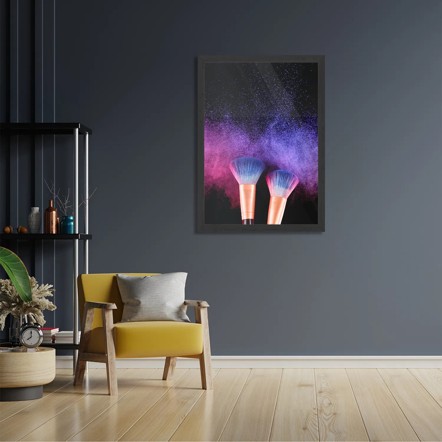 Poster Make up Poederkwasten Kleurrijk Rechthoek Verticaal Met Lijst Template PBL 50 70 Verticaal Beauty 4 2