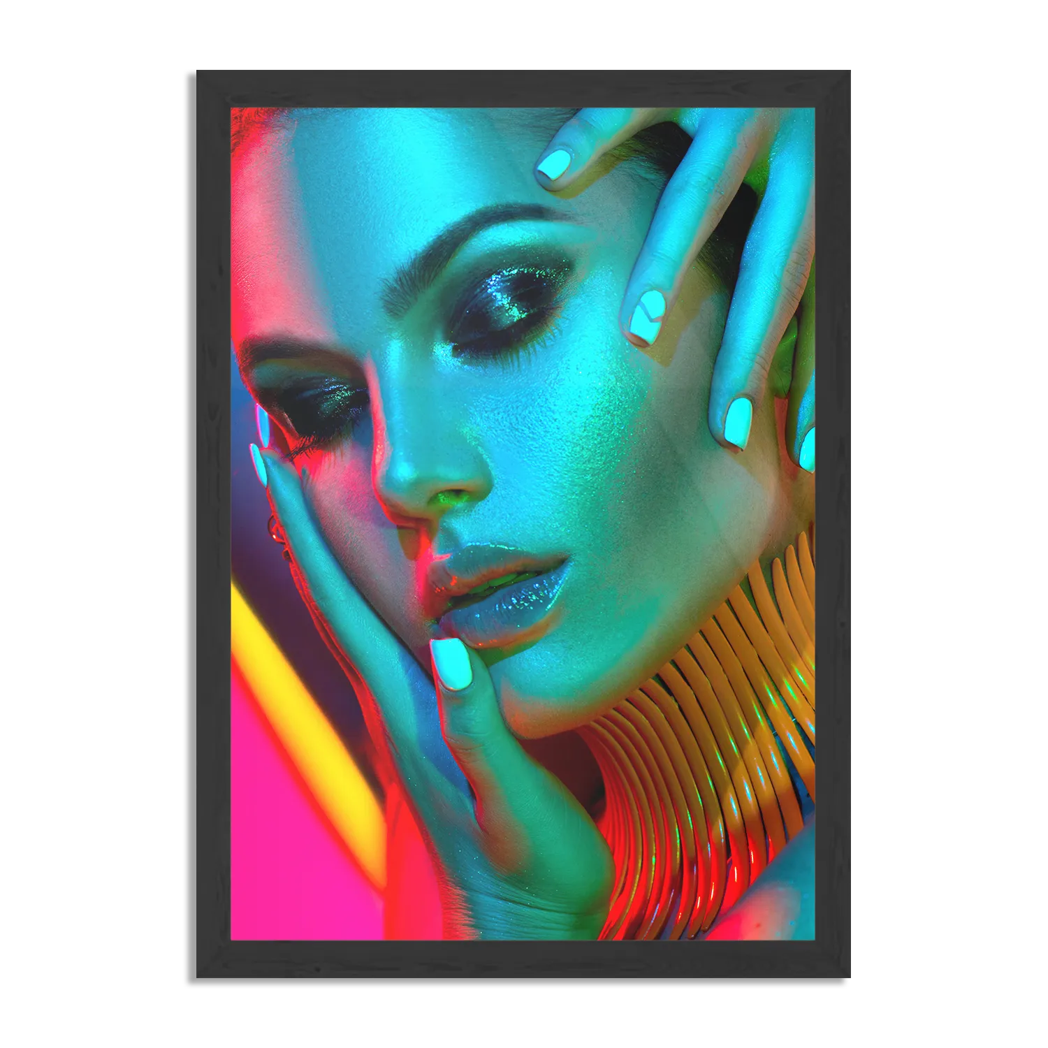 Poster Kleurrijke Vrouw Rechthoek Verticaal Met Lijst Template PBL 50 70 Verticaal Beauty 5 1