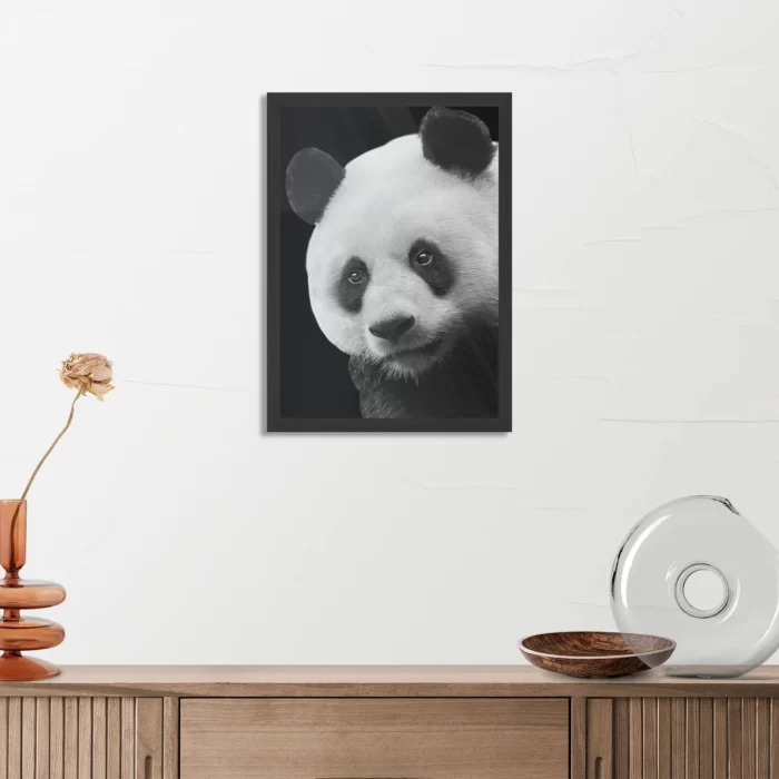 Poster Pandabeer Zwart Wit 02 Rechthoek Verticaal Met Lijst Template PBL 50 70 Verticaal Dieren 74 3