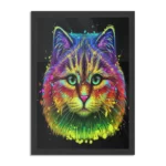 Poster Colored Cat Rechthoek Verticaal Met Lijst Template PBL 50 70 Verticaal Dieren 76 1