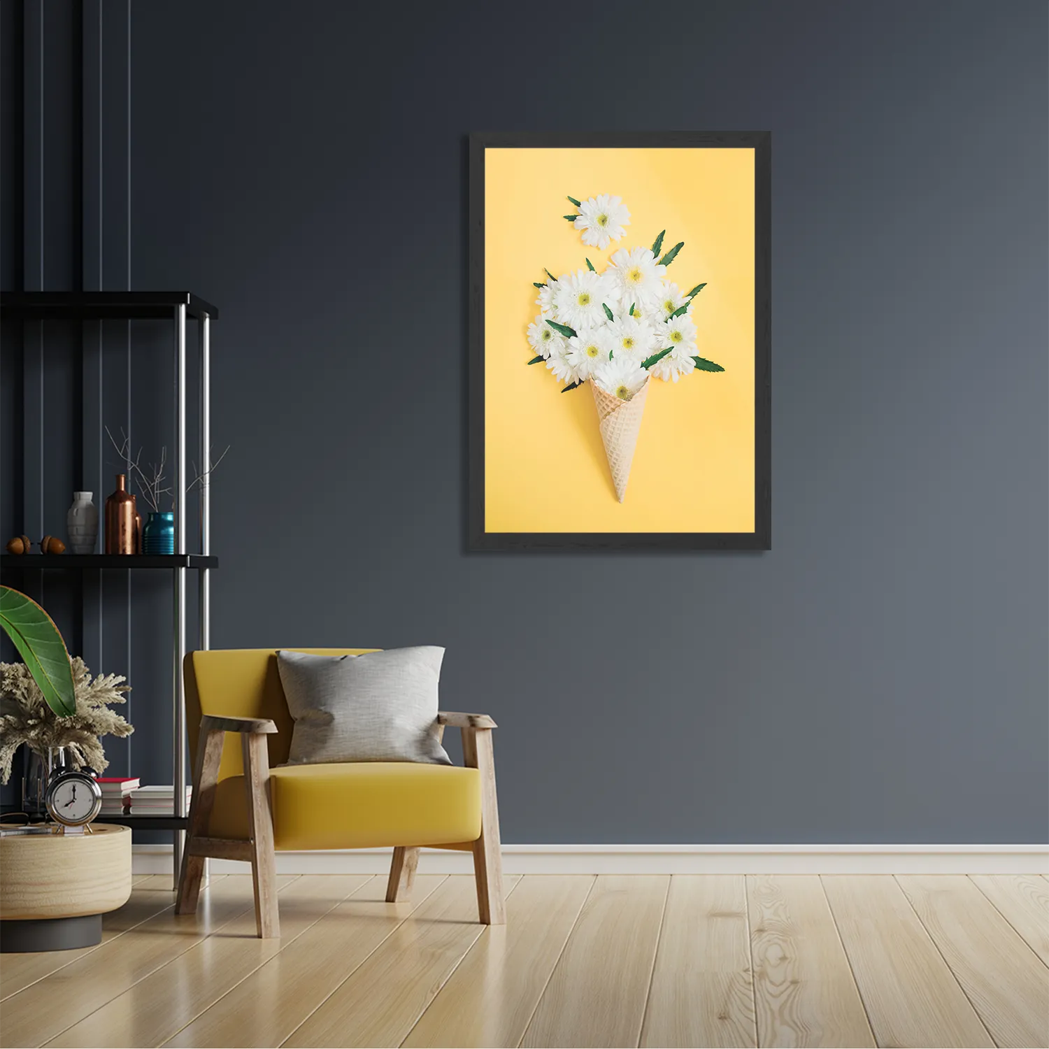 Poster Ijshoorn met Bloemen Rechthoek Verticaal Met Lijst Template PBL 50 70 Verticaal Eten En Drinken 15 2