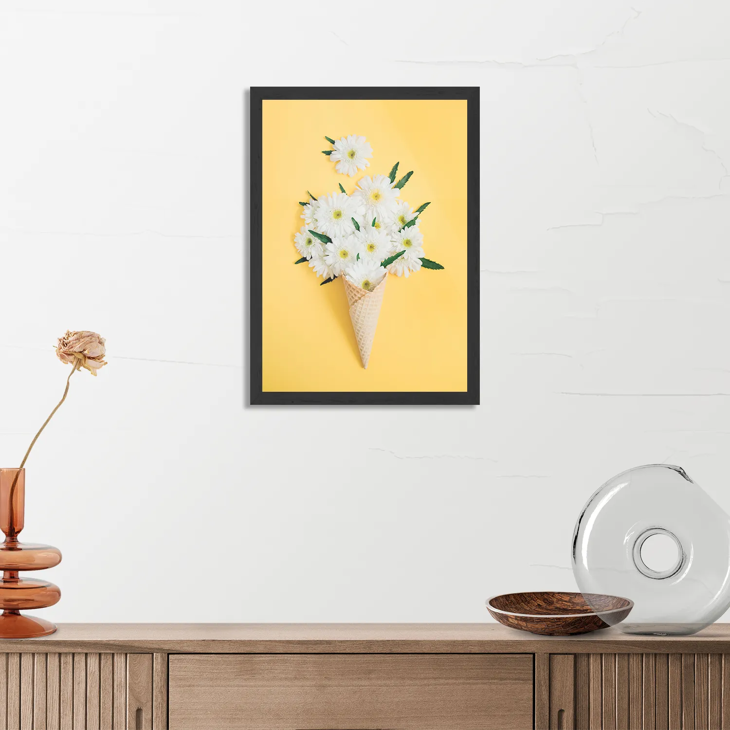 Poster Ijshoorn met Bloemen Rechthoek Verticaal Met Lijst Template PBL 50 70 Verticaal Eten En Drinken 15 3
