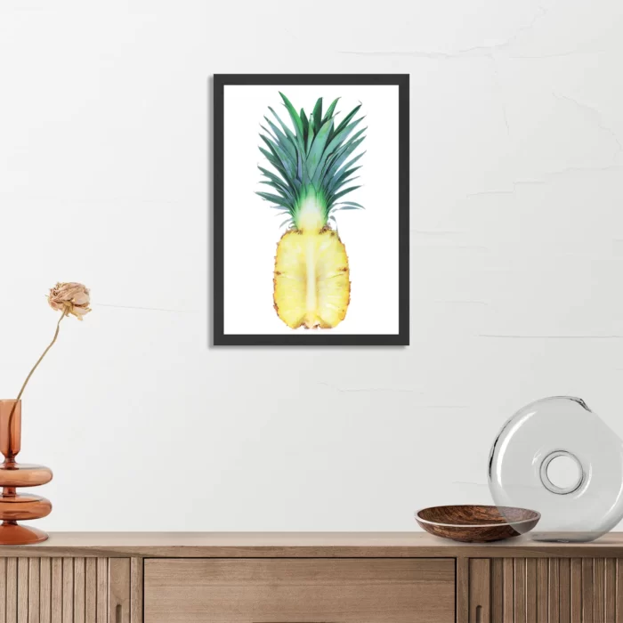 Poster Pineapple Doorsnee 02 Rechthoek Verticaal Met Lijst Template PBL 50 70 Verticaal Eten En Drinken 17 3