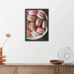 Poster Macarons 02 Rechthoek Verticaal Met Lijst Template PBL 50 70 Verticaal Eten En Drinken 19 3