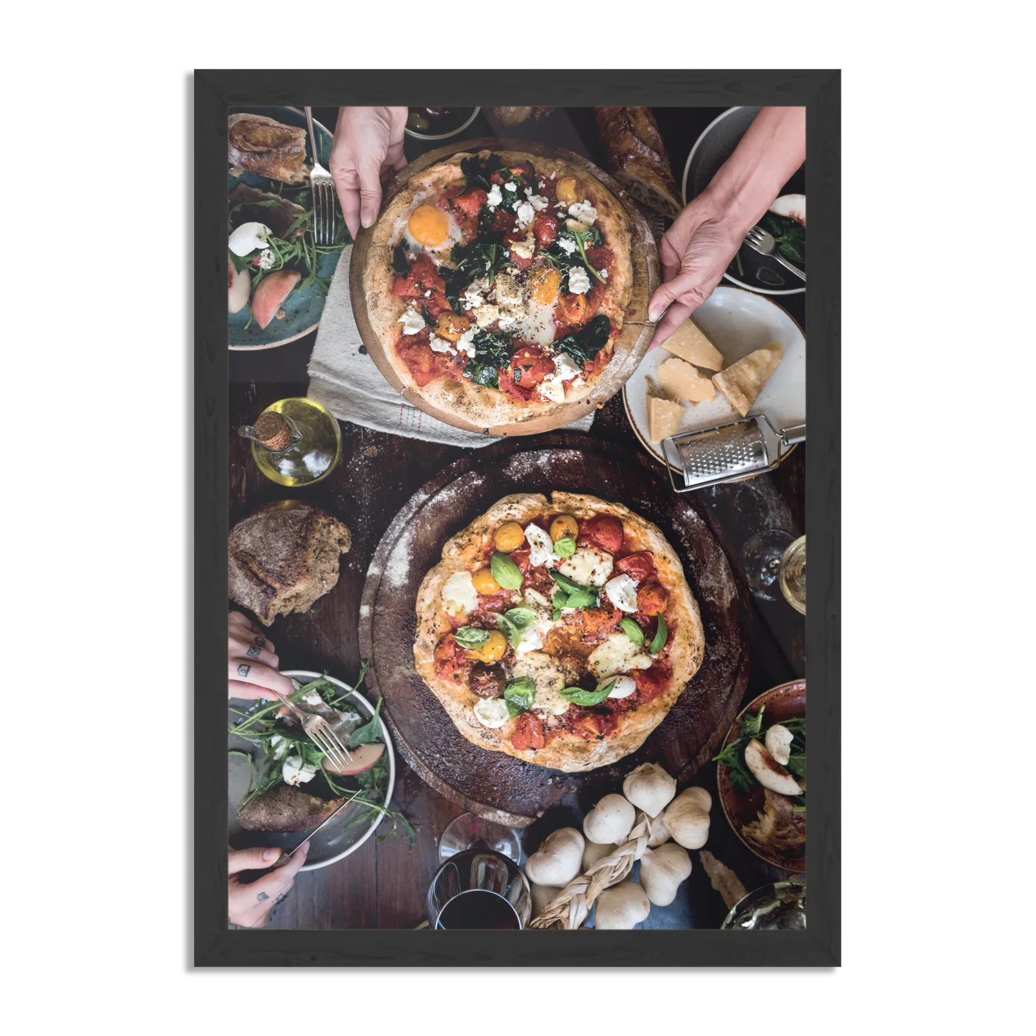 Poster Italiaans Restaurant Rechthoek Verticaal Met Lijst Template PBL 50 70 Verticaal Eten En Drinken 60 1