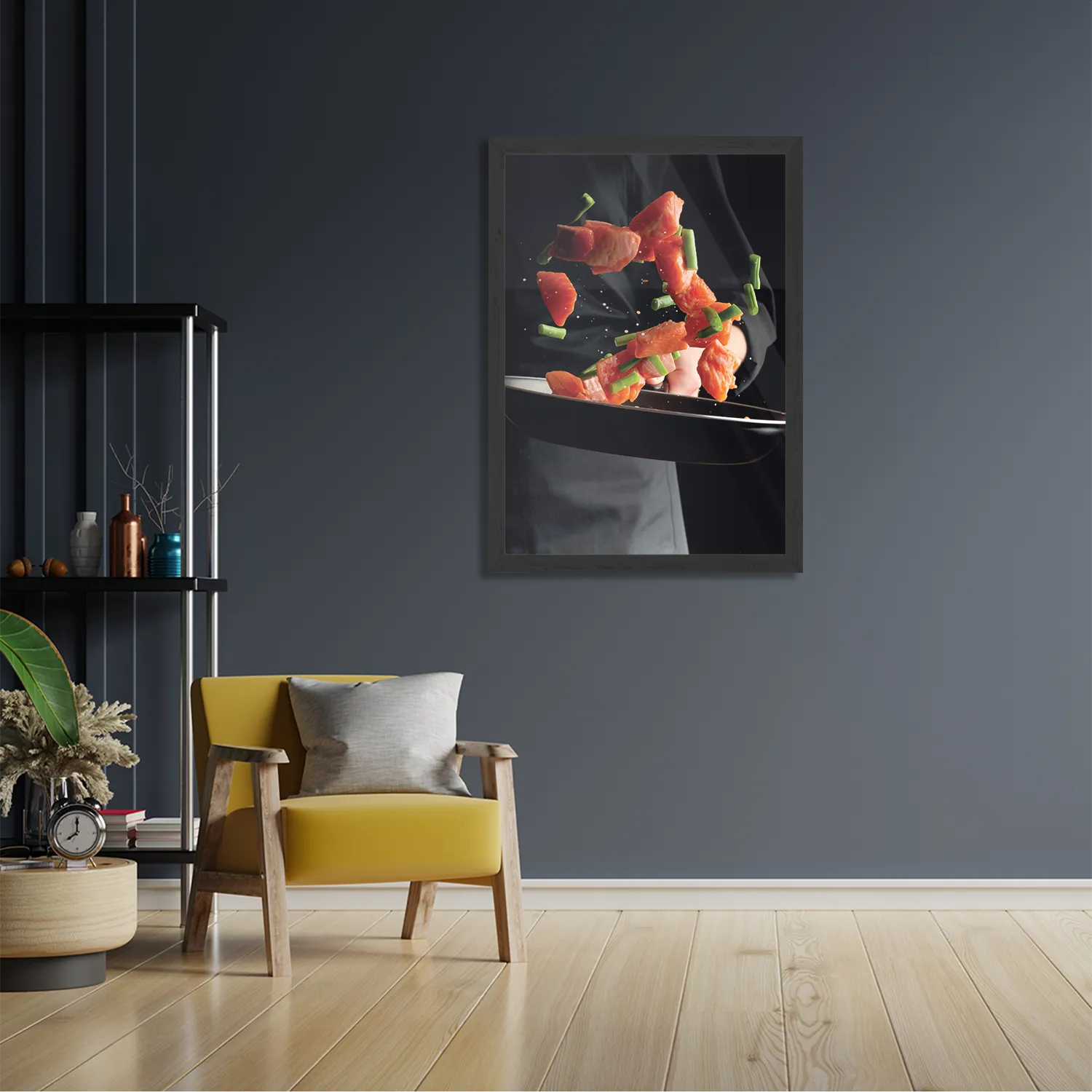 Poster Zalm Wokken Rechthoek Verticaal Met Lijst Template PBL 50 70 Verticaal Eten En Drinken 64 2