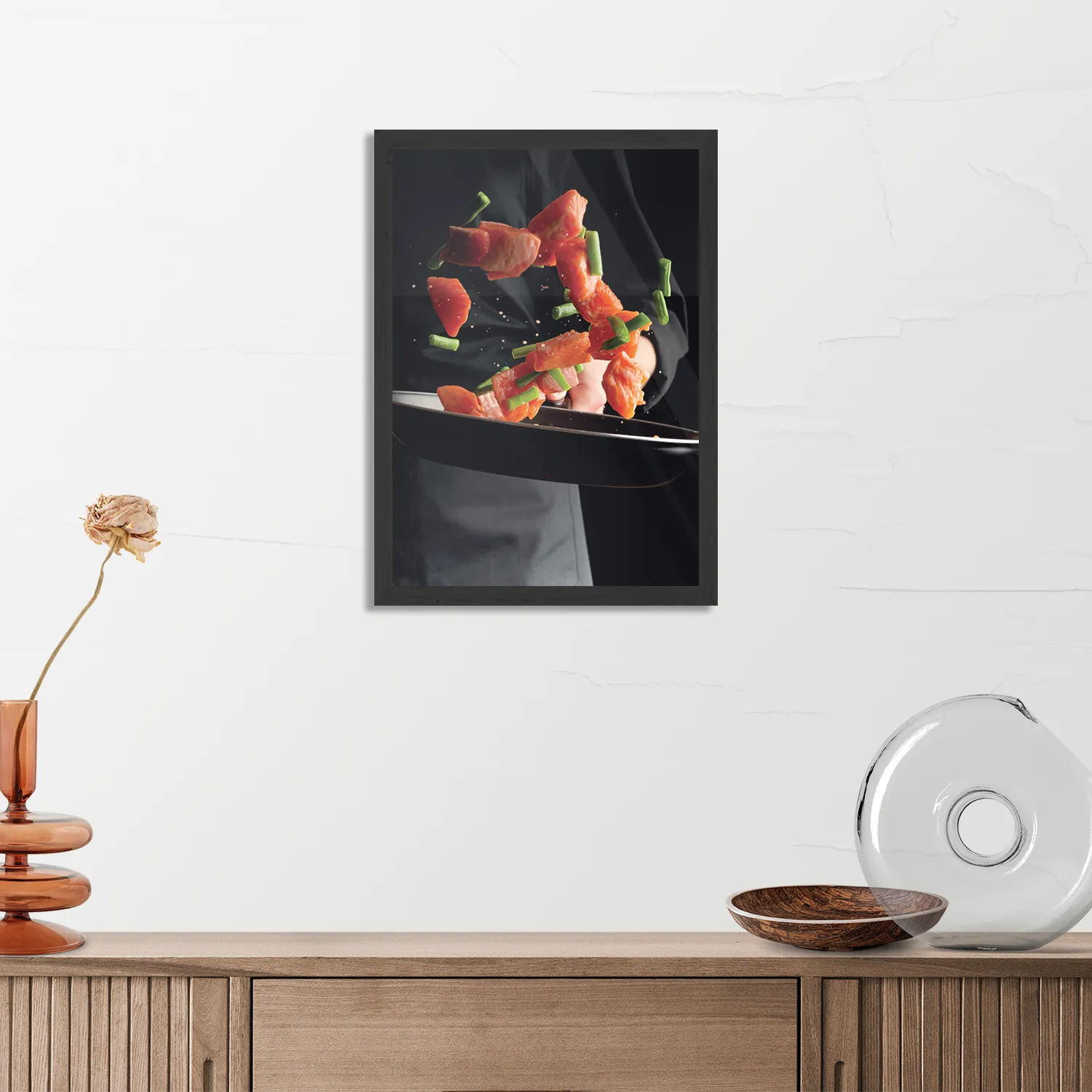 Poster Zalm Wokken Rechthoek Verticaal Met Lijst Template PBL 50 70 Verticaal Eten En Drinken 64 3