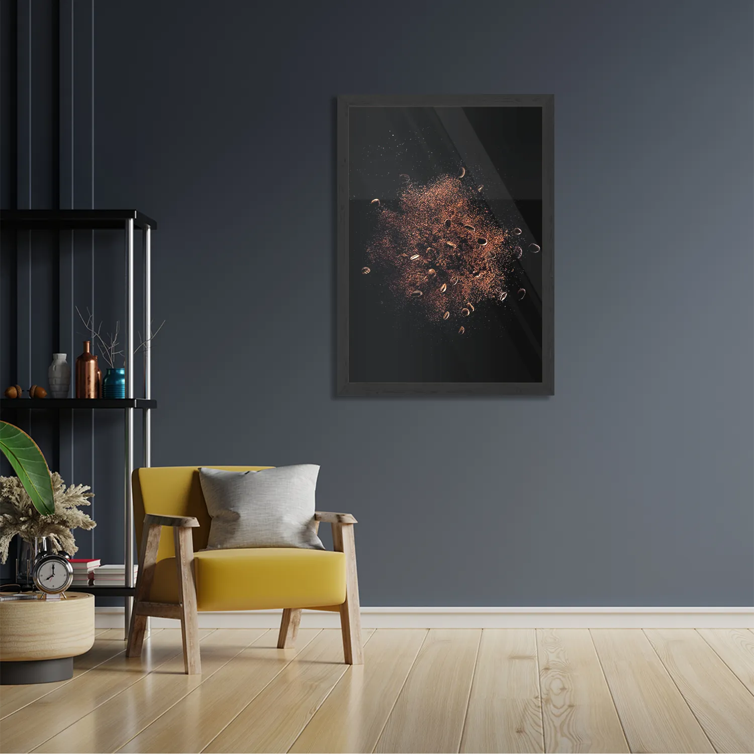 Poster Koffiebonen 02 Rechthoek Verticaal Met Lijst Template PBL 50 70 Verticaal Eten En Drinken 70 2