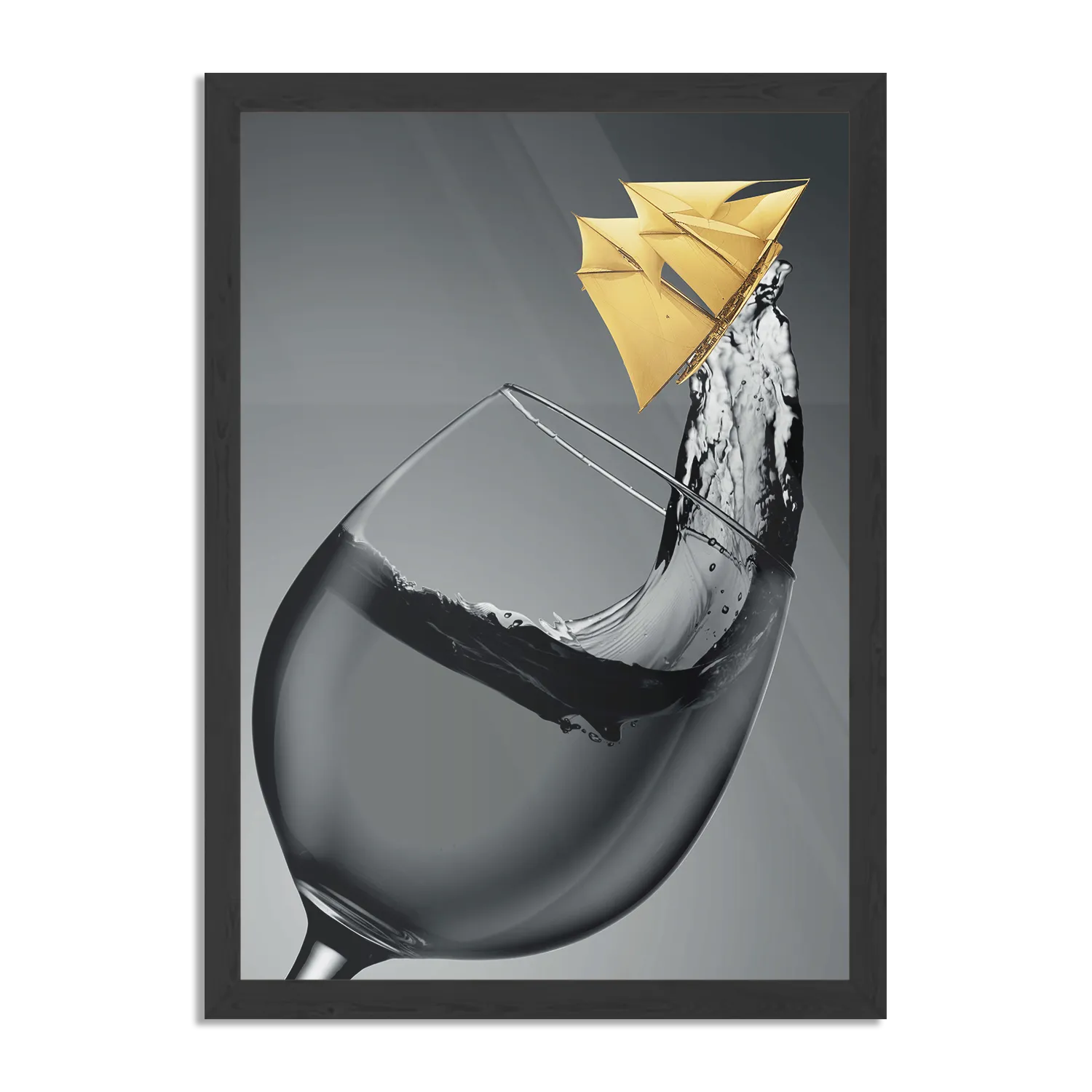 Poster Sailing Wine 02 Rechthoek Verticaal Met Lijst Template PBL 50 70 Verticaal Eten En Drinken 81 1