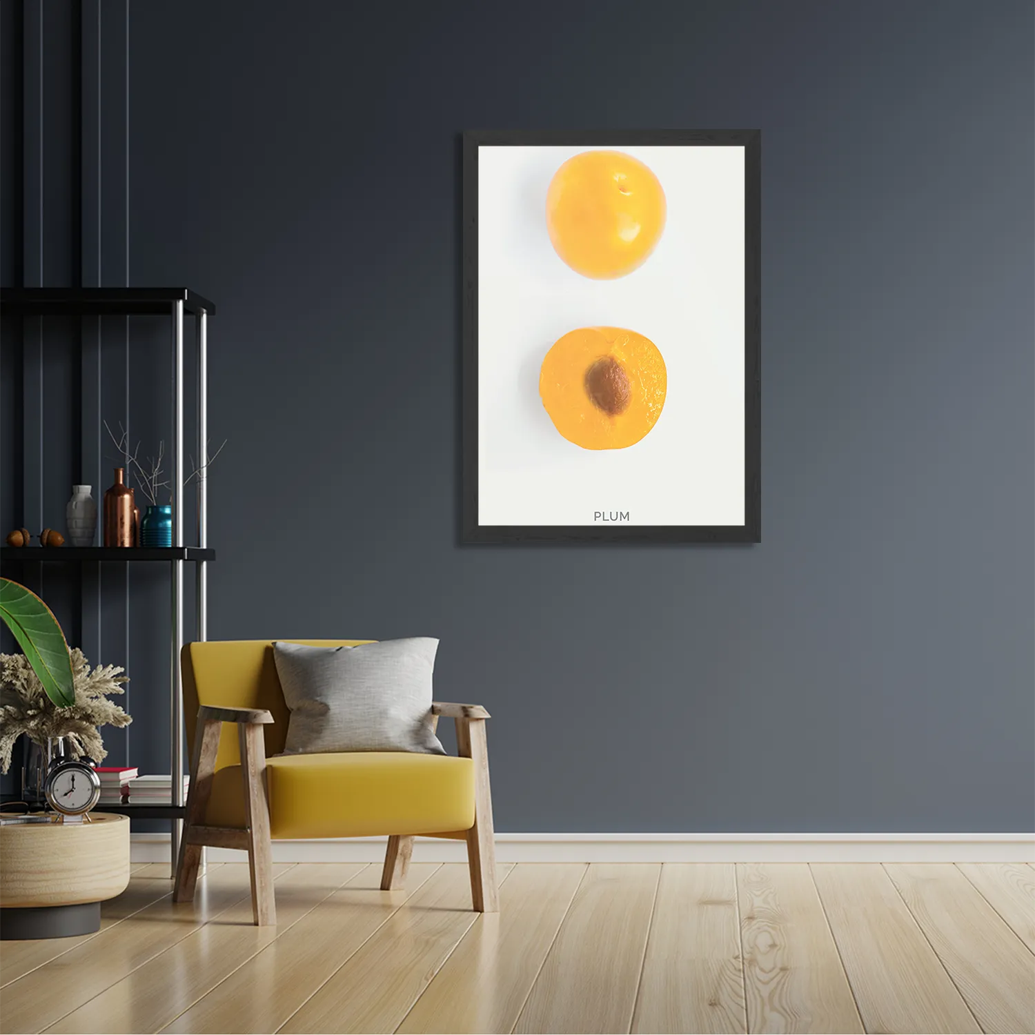 Poster Plum Pruim Oranje Rechthoek Verticaal Met Lijst Template PBL 50 70 Verticaal Eten En Drinken 9 2