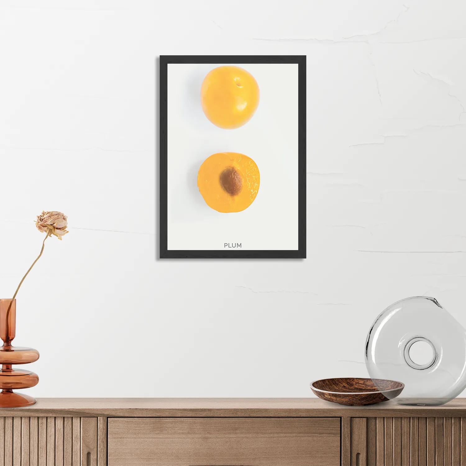 Poster Plum Pruim Oranje Rechthoek Verticaal Met Lijst Template PBL 50 70 Verticaal Eten En Drinken 9 3