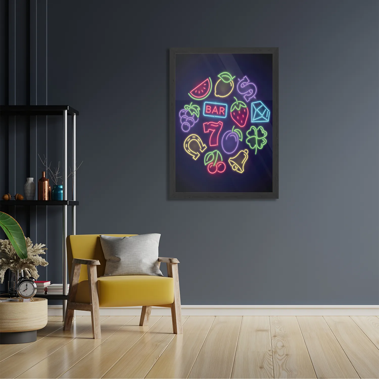 Poster Game Slot Iconen Rechthoek Verticaal Met Lijst Template PBL 50 70 Verticaal Gaming En Spel 1 2