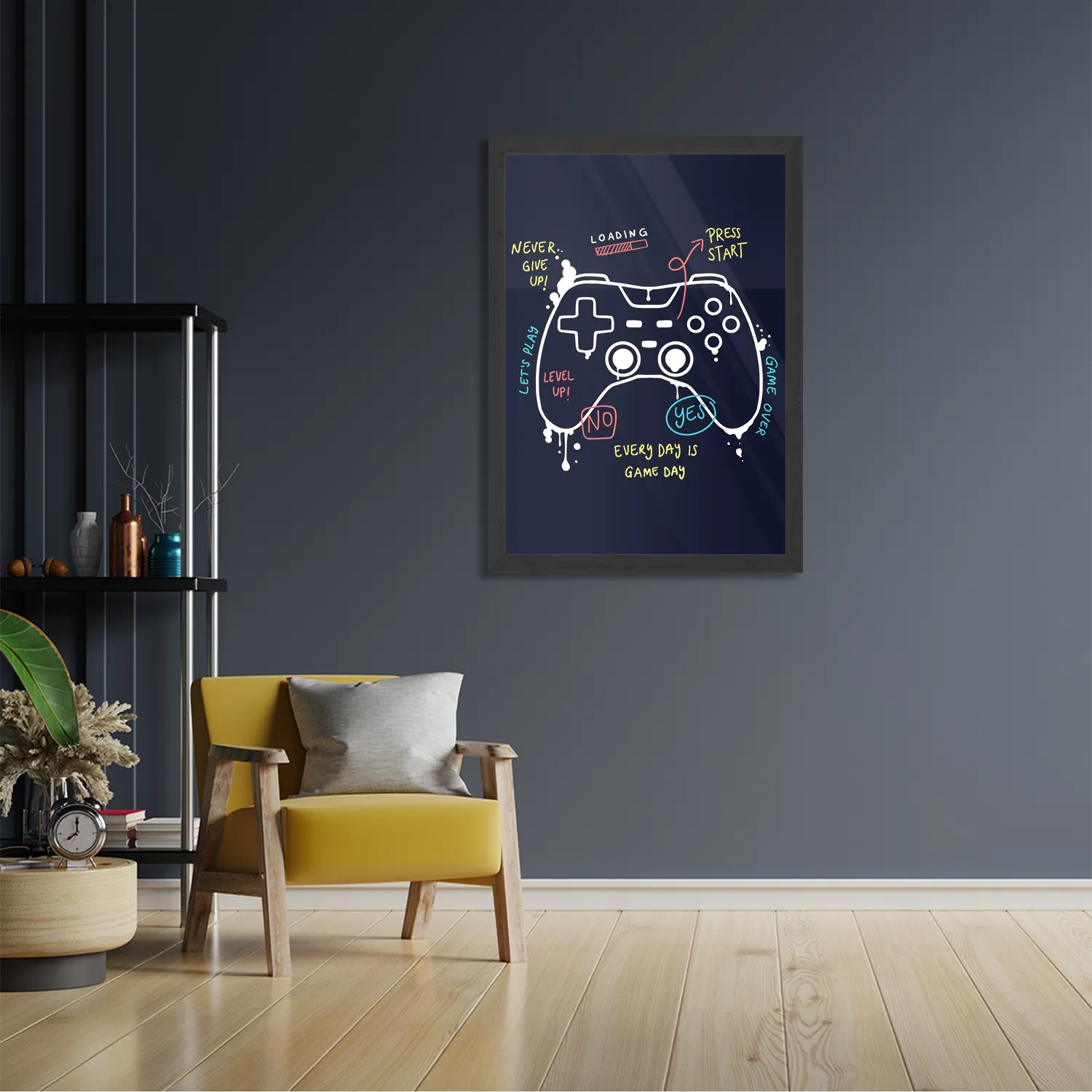 Poster Game Controller Rechthoek Verticaal Met Lijst Template PBL 50 70 Verticaal Gaming En Spel 14 2