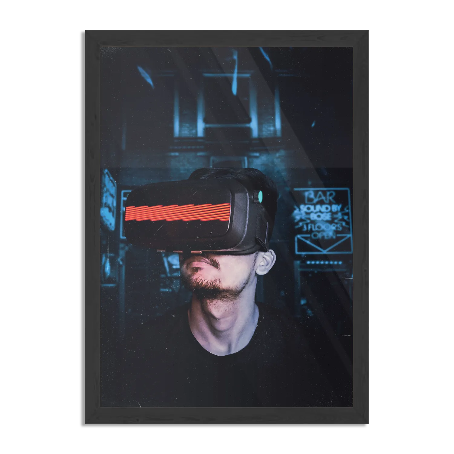 Poster VR Bril Rechthoek Verticaal Met Lijst Template PBL 50 70 Verticaal Gaming En Spel 5 1