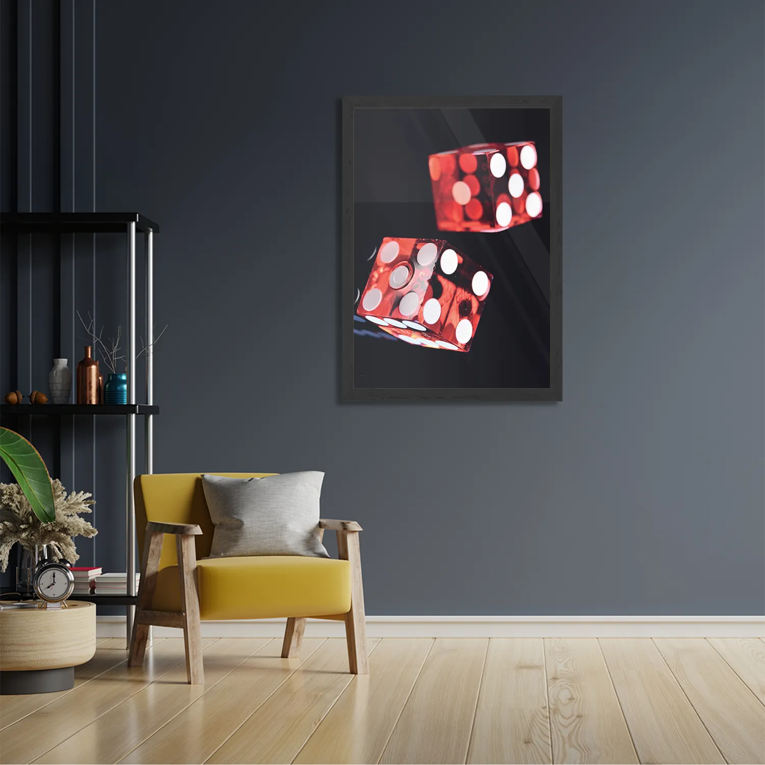 Poster De Dobbelstenen Rechthoek Verticaal Met Lijst Template PBL 50 70 Verticaal Gaming En Spel 6 2