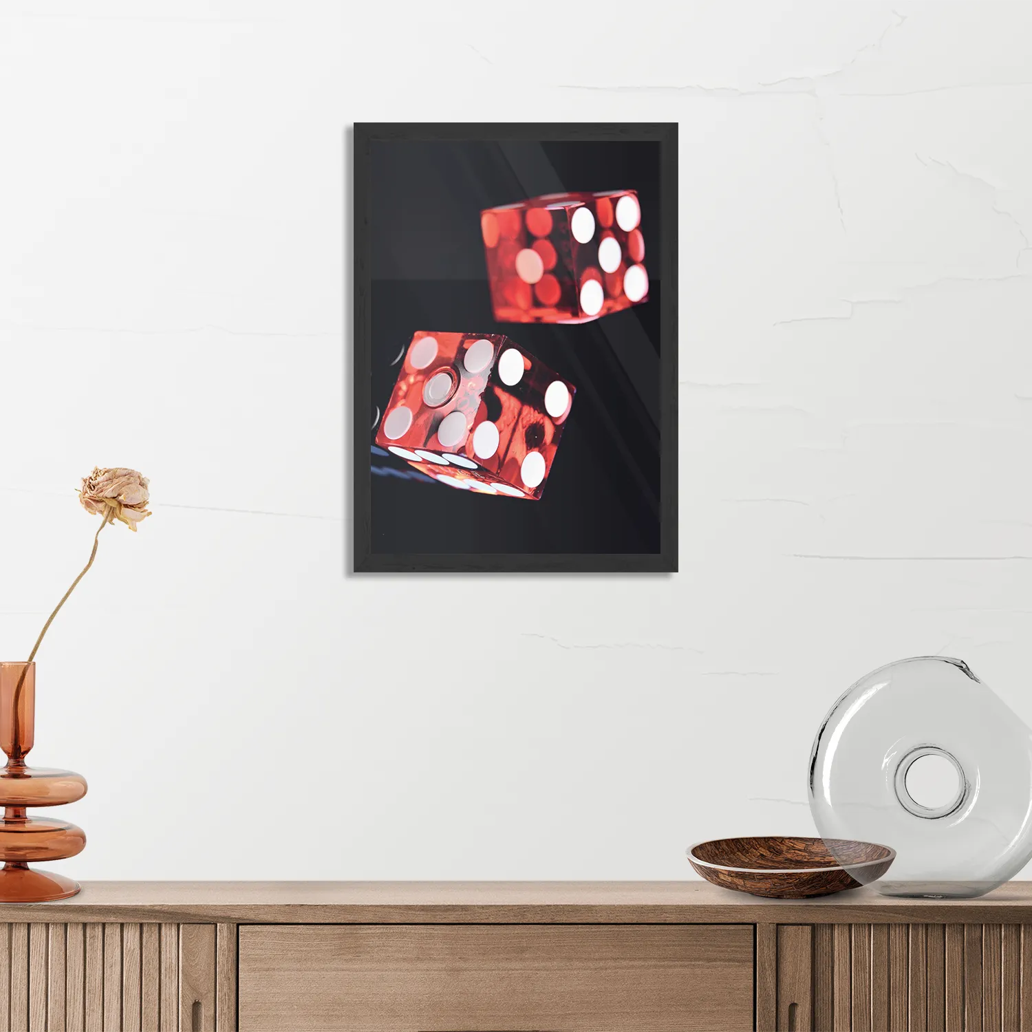 Poster De Dobbelstenen Rechthoek Verticaal Met Lijst Template PBL 50 70 Verticaal Gaming En Spel 6 3