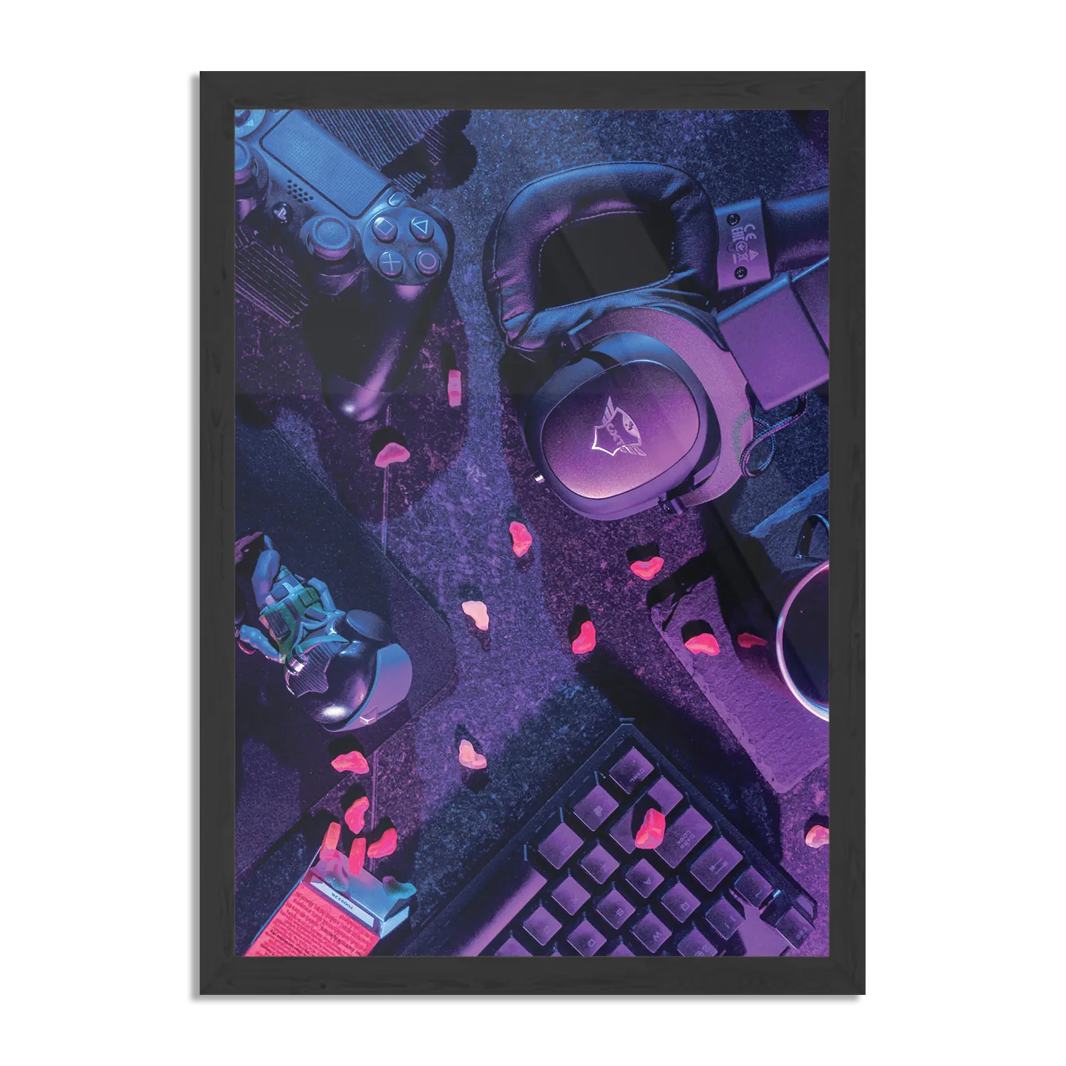 Poster Gaming Set Rechthoek Verticaal Met Lijst Template PBL 50 70 Verticaal Gaming En Spel 7 1