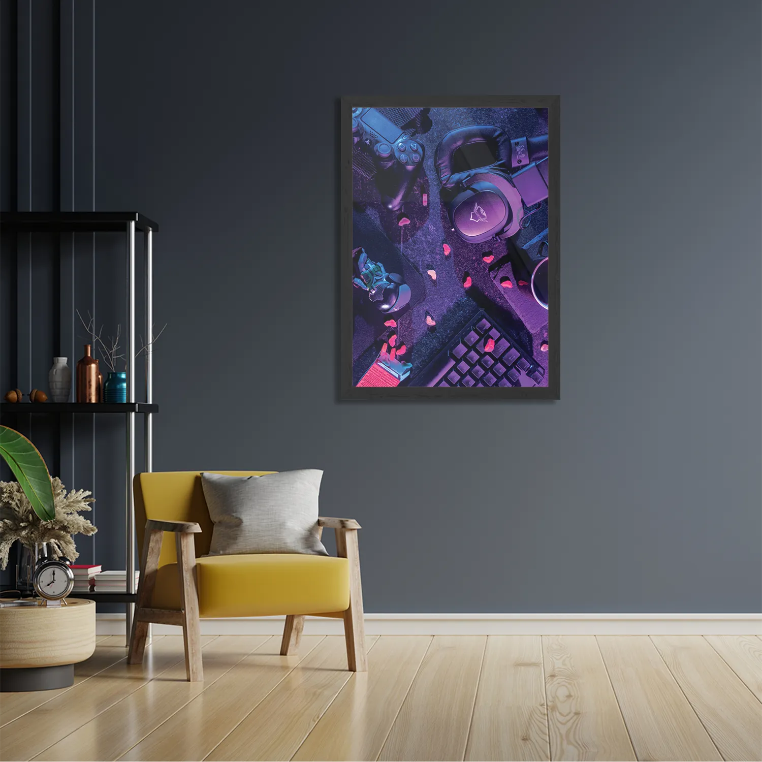 Poster Gaming Set Rechthoek Verticaal Met Lijst Template PBL 50 70 Verticaal Gaming En Spel 7 2