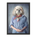 Poster Menselijke Hond In Boeren Thema Rechthoek Verticaal Met Lijst Template PBL 50 70 Verticaal Ironisch 3 1