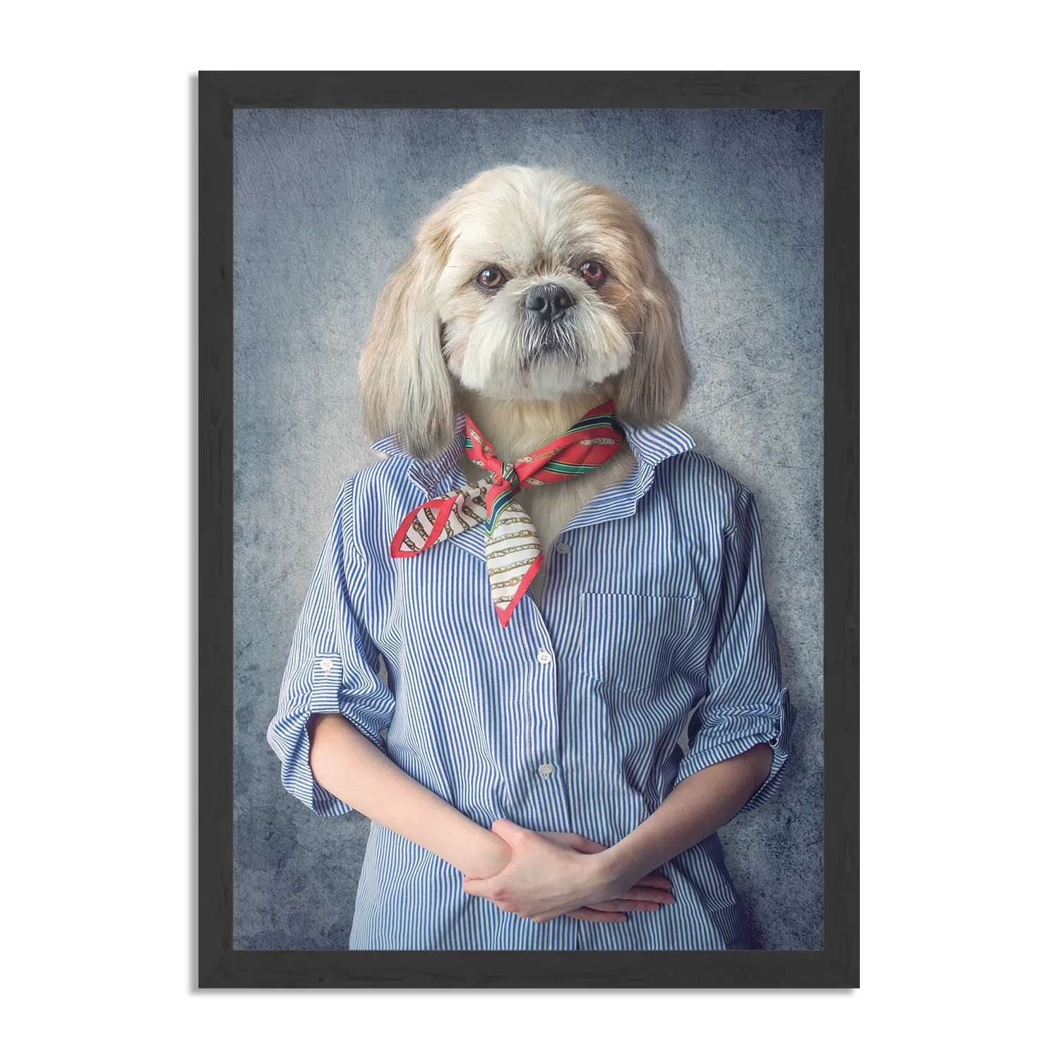 Poster Menselijke Hond In Boeren Thema Rechthoek Verticaal Met Lijst Template PBL 50 70 Verticaal Ironisch 3 1