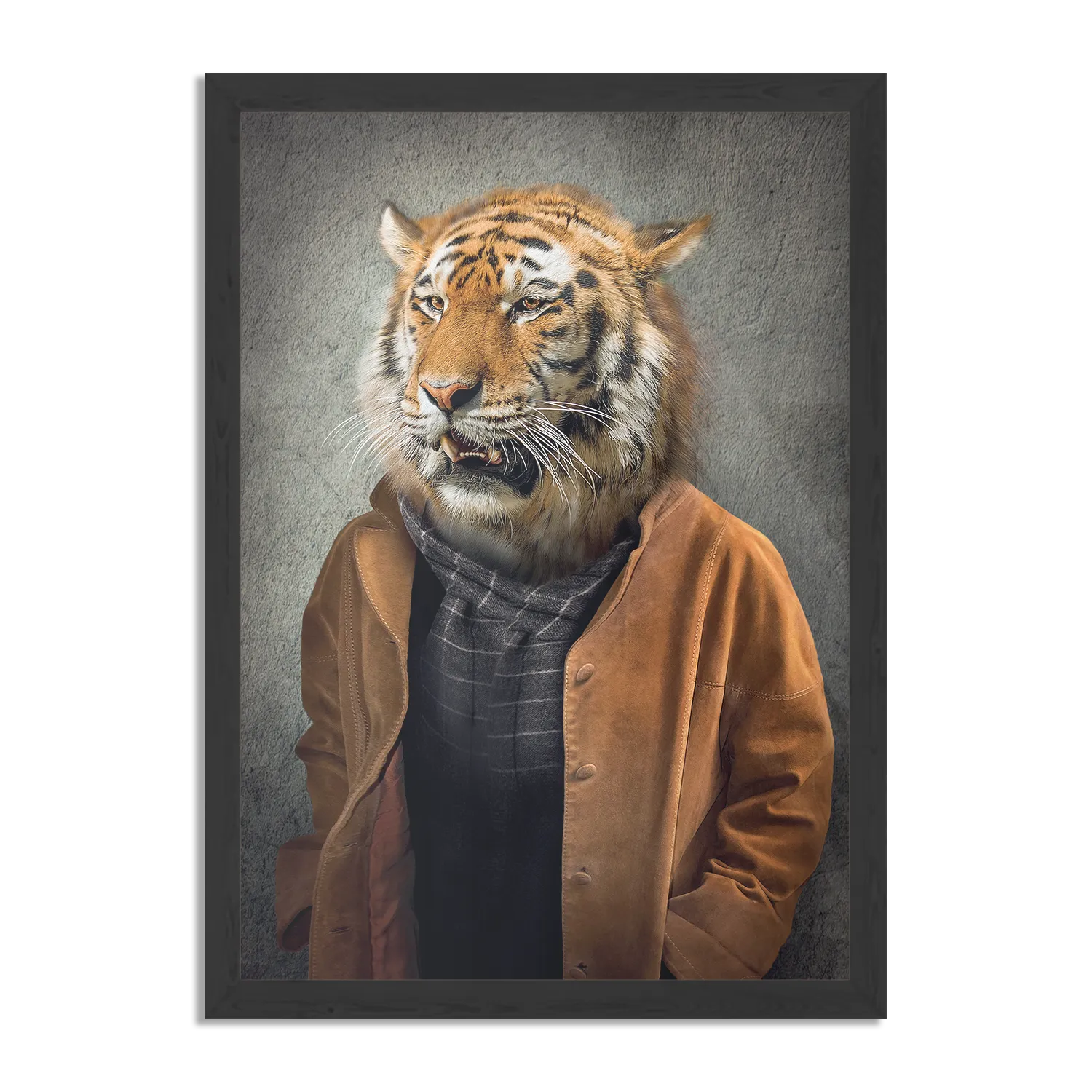 Poster Menselijke Tijger Rechthoek Verticaal Met Lijst Template PBL 50 70 Verticaal Ironisch 4 1