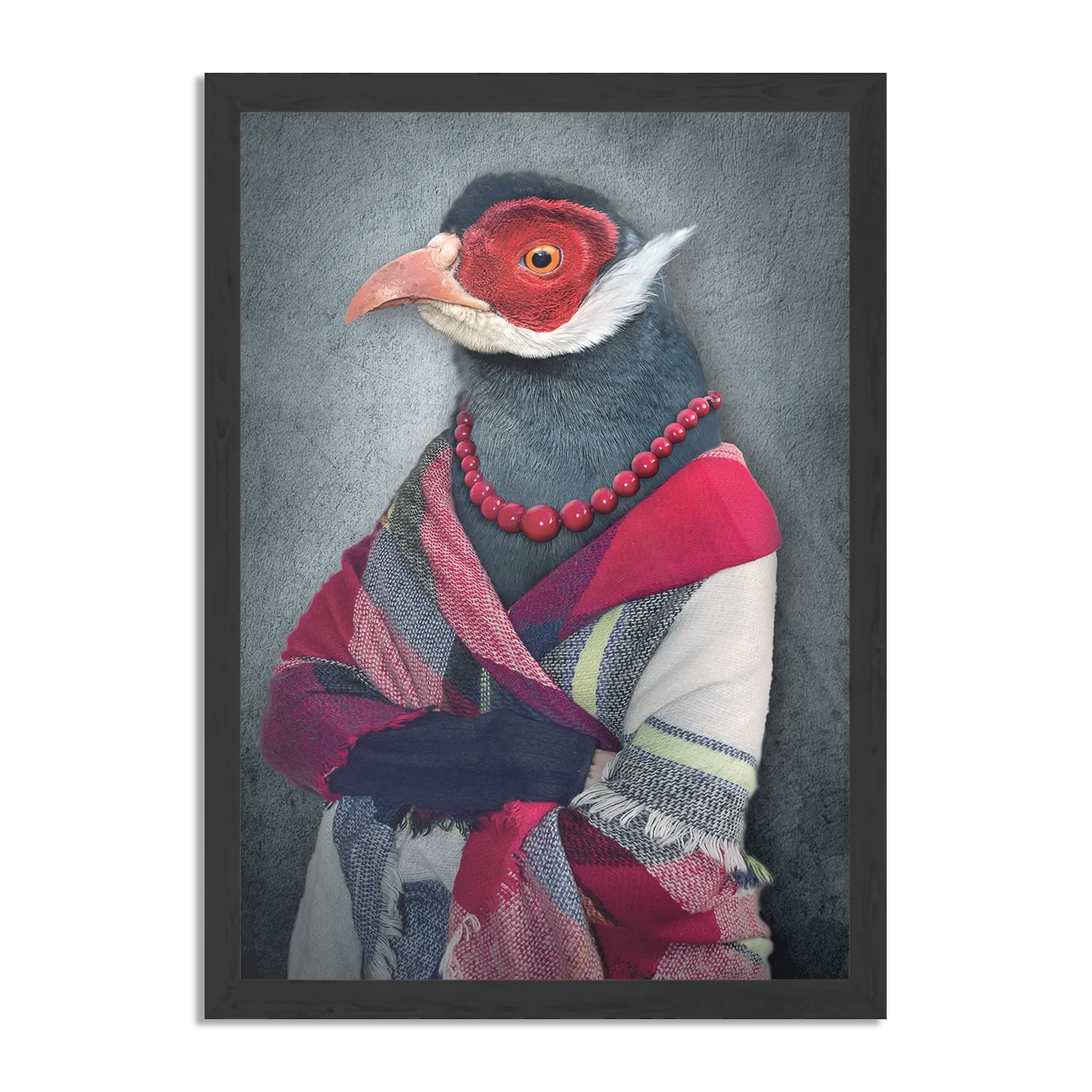 Poster Menselijke Vrouwelijke Vogel Rechthoek Verticaal Met Lijst Template PBL 50 70 Verticaal Ironisch 6 1