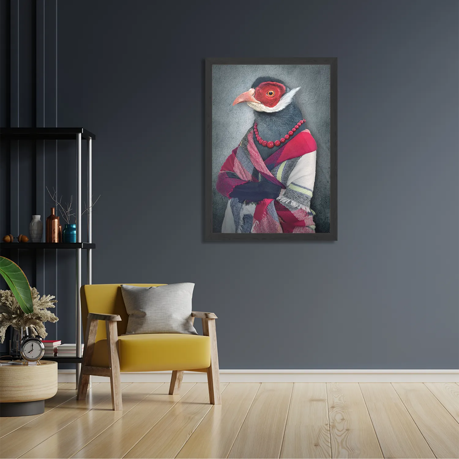 Poster Menselijke Vrouwelijke Vogel Rechthoek Verticaal Met Lijst Template PBL 50 70 Verticaal Ironisch 6 2