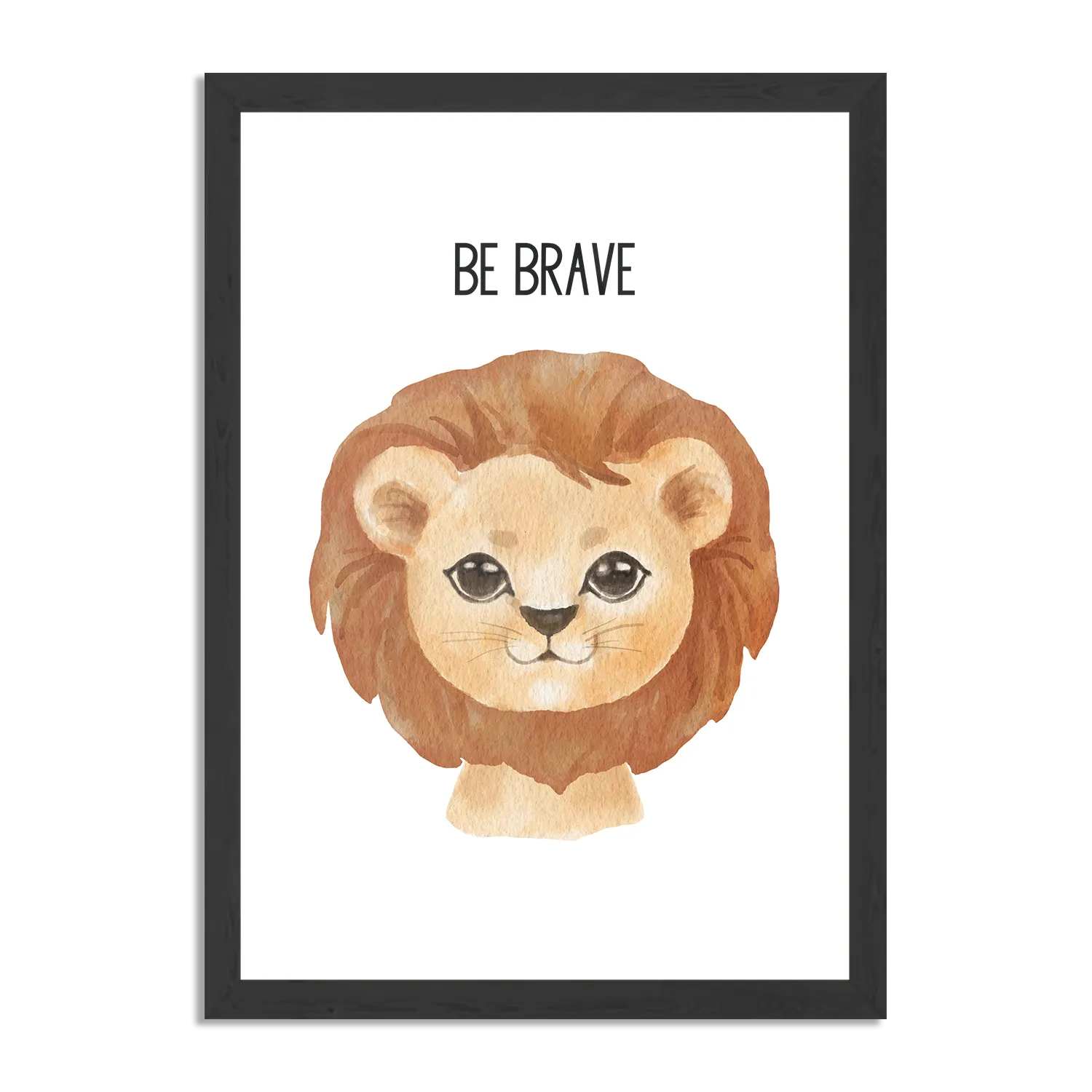Poster Be Brave Leeuw Rechthoek Verticaal Met Lijst Template PBL 50 70 Verticaal Kinderen 10 1