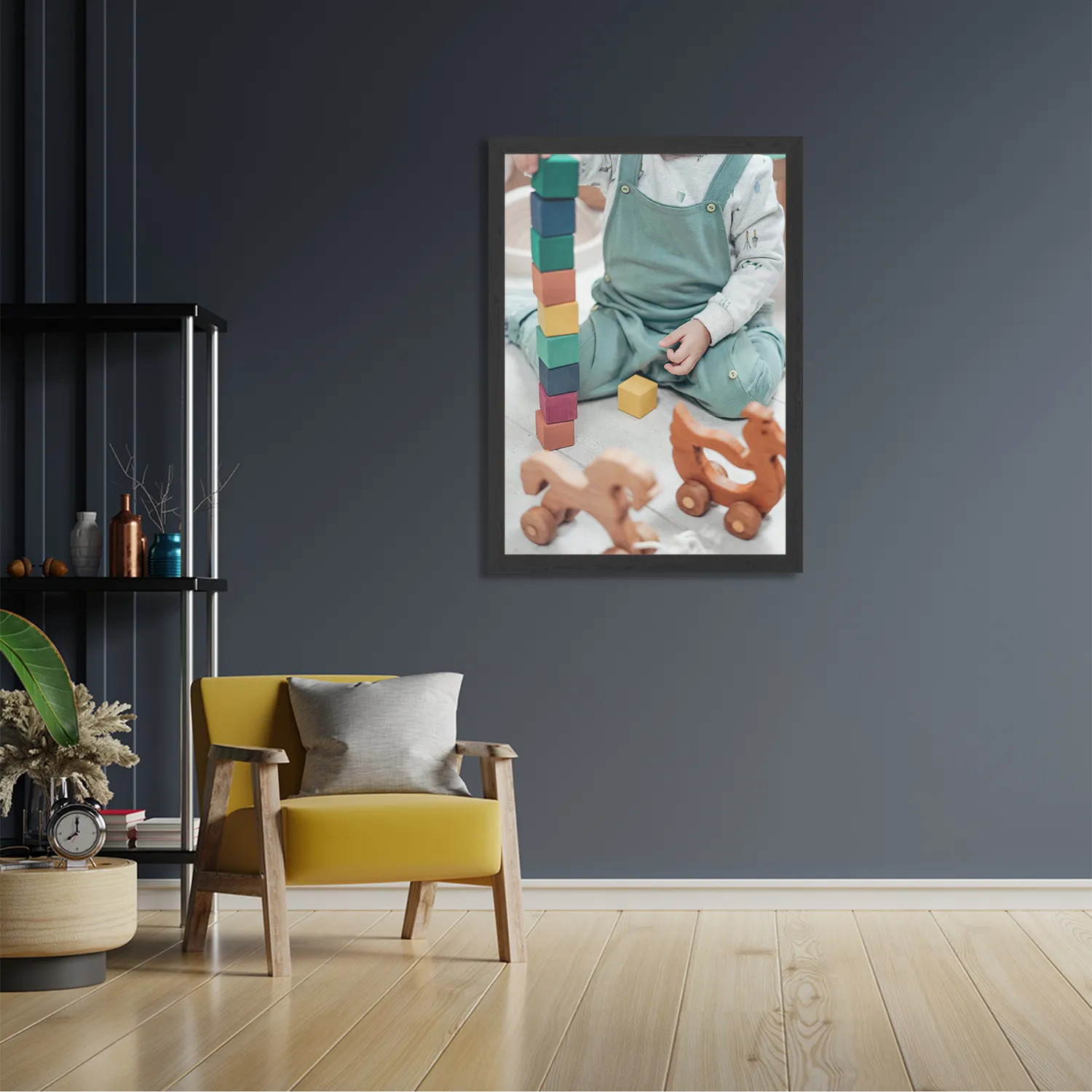 Poster Spelend Kind Rechthoek Verticaal Met Lijst Template PBL 50 70 Verticaal Kinderen 22 2