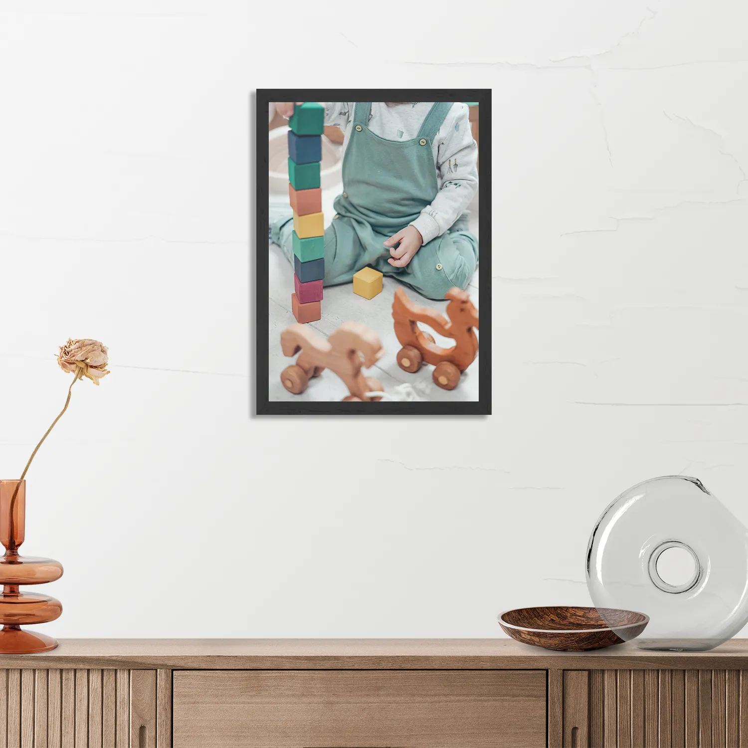 Poster Spelend Kind Rechthoek Verticaal Met Lijst Template PBL 50 70 Verticaal Kinderen 22 3