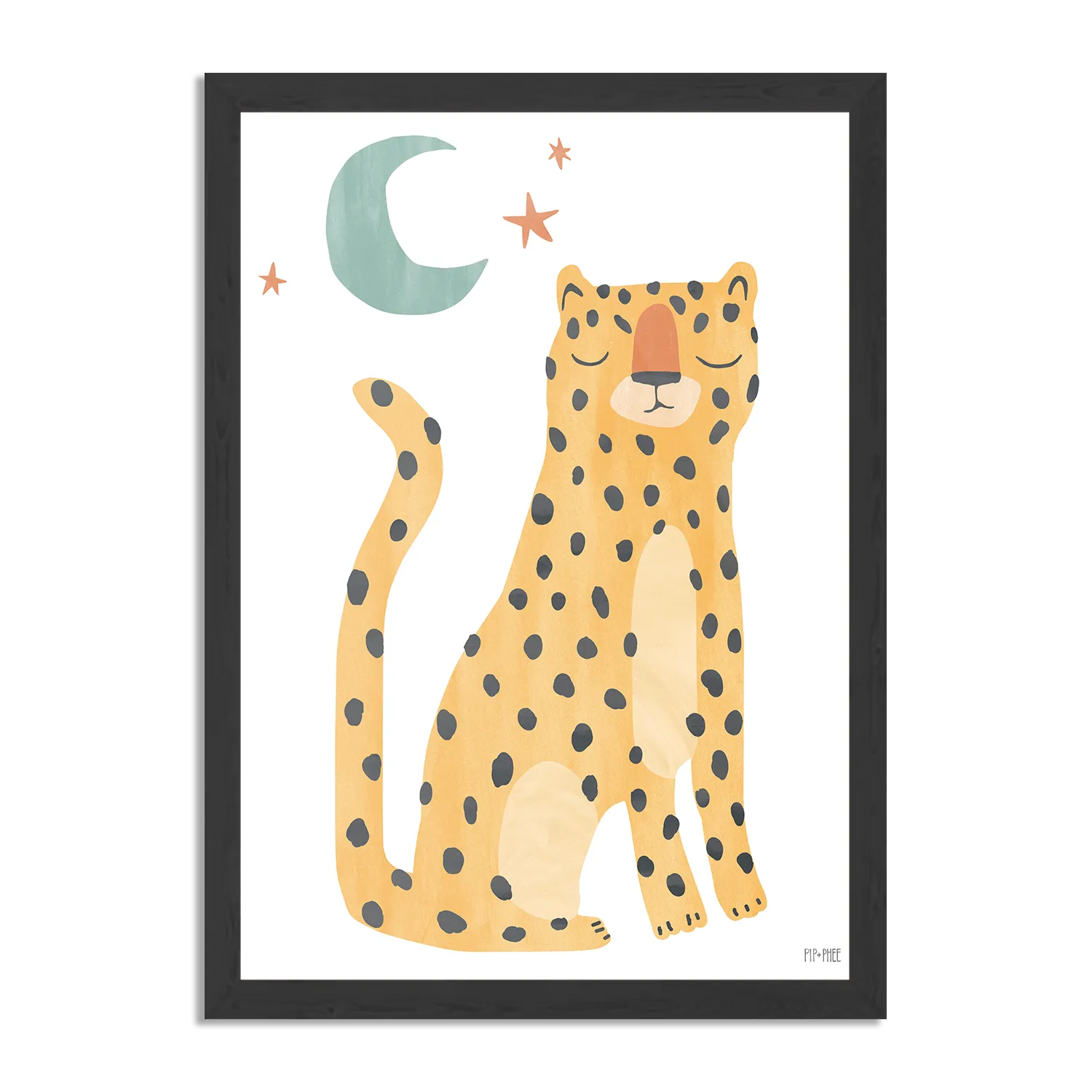 Poster Luie Luipaardje Rechthoek Verticaal Met Lijst Template PBL 50 70 Verticaal Kinderen 24 1