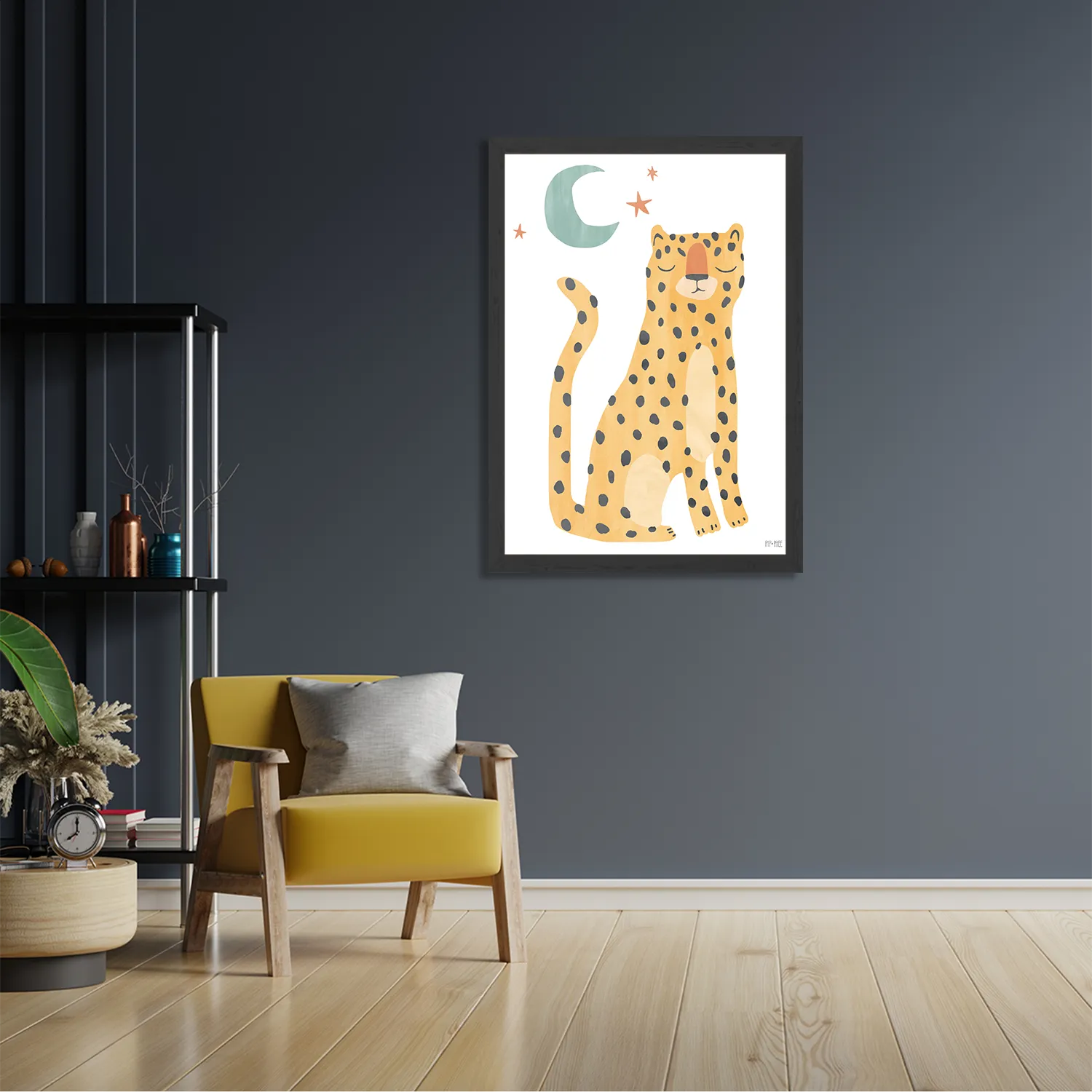 Poster Luie Luipaardje Rechthoek Verticaal Met Lijst Template PBL 50 70 Verticaal Kinderen 24 2