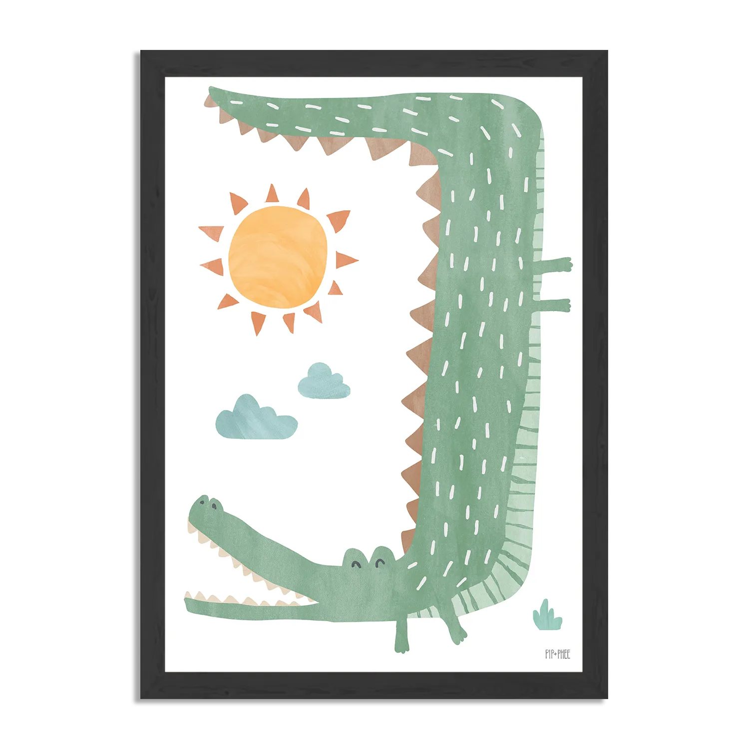 Poster De Grote Krokodil Rechthoek Verticaal Met Lijst Template PBL 50 70 Verticaal Kinderen 25 1