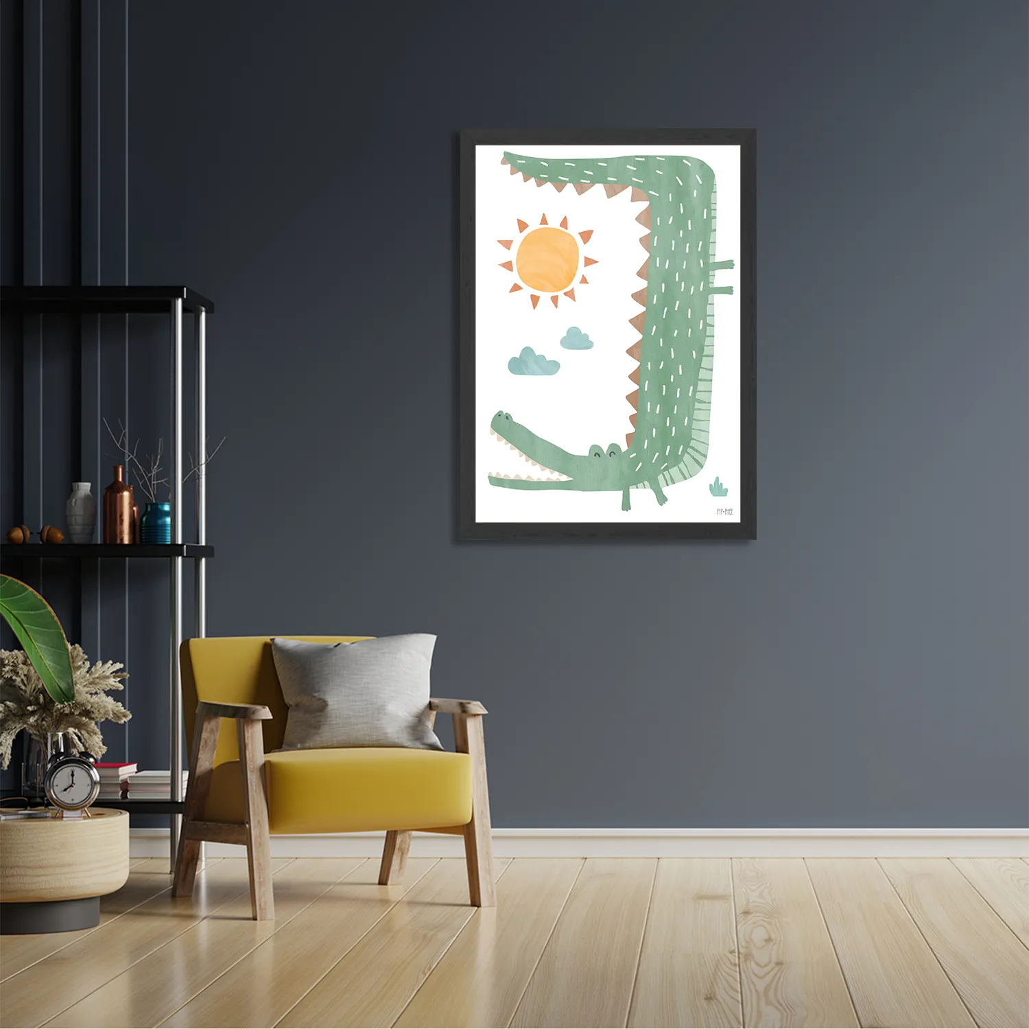 Poster De Grote Krokodil Rechthoek Verticaal Met Lijst Template PBL 50 70 Verticaal Kinderen 25 2