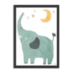 Poster De Blije Olifant Rechthoek Verticaal Met Lijst Template PBL 50 70 Verticaal Kinderen 26 1