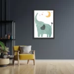 Poster De Blije Olifant Rechthoek Verticaal Met Lijst Template PBL 50 70 Verticaal Kinderen 26 2