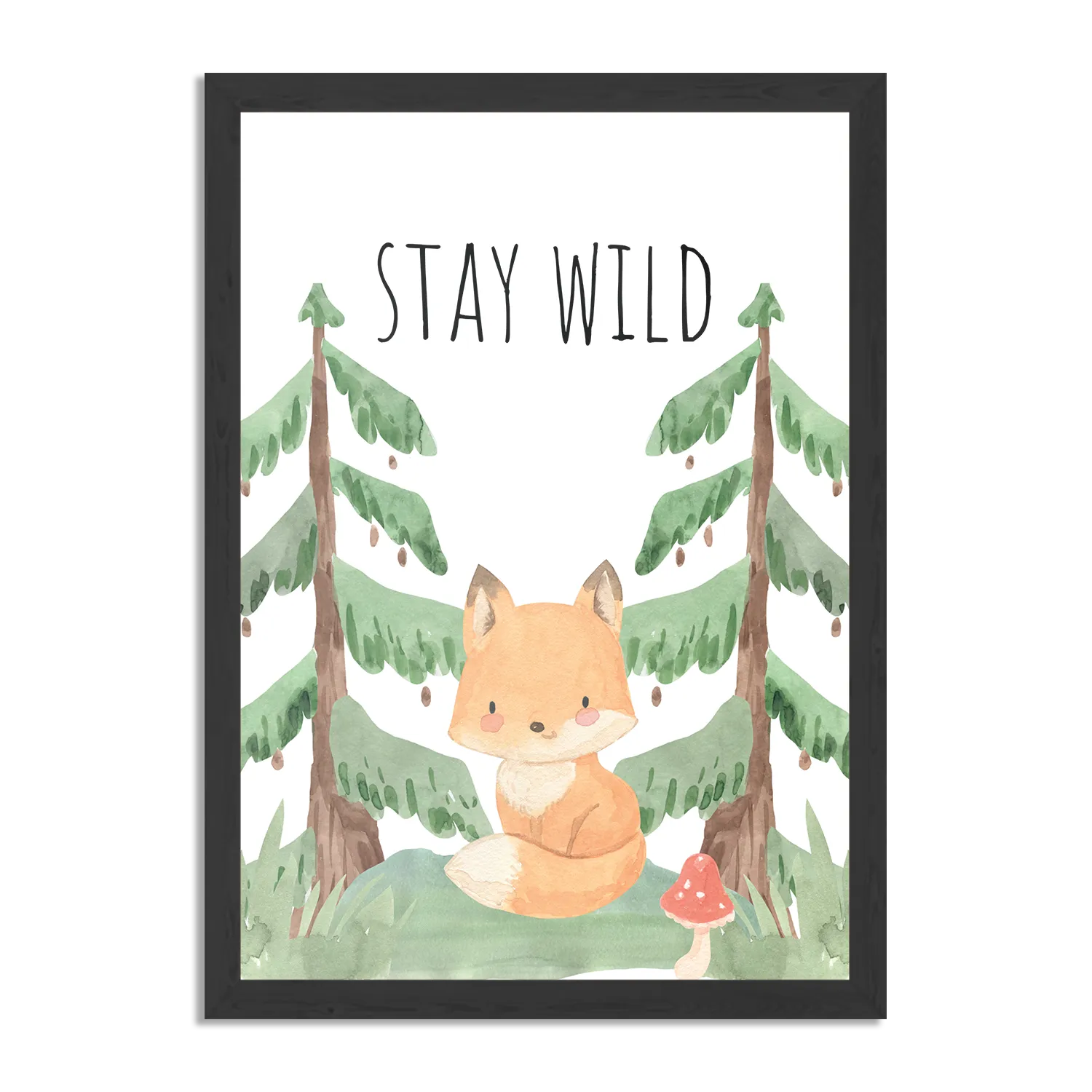 Poster Vos in het bos Rechthoek Verticaal Met Lijst Template PBL 50 70 Verticaal Kinderen 3 1