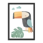 Poster Toekan in de wolken Rechthoek Verticaal Met Lijst Template PBL 50 70 Verticaal Kinderen 30 1