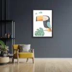 Poster Toekan in de wolken Rechthoek Verticaal Met Lijst Template PBL 50 70 Verticaal Kinderen 30 2