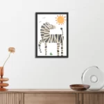 Poster Zebrapaardje in het zonnetje Rechthoek Verticaal Met Lijst Template PBL 50 70 Verticaal Kinderen 31 3